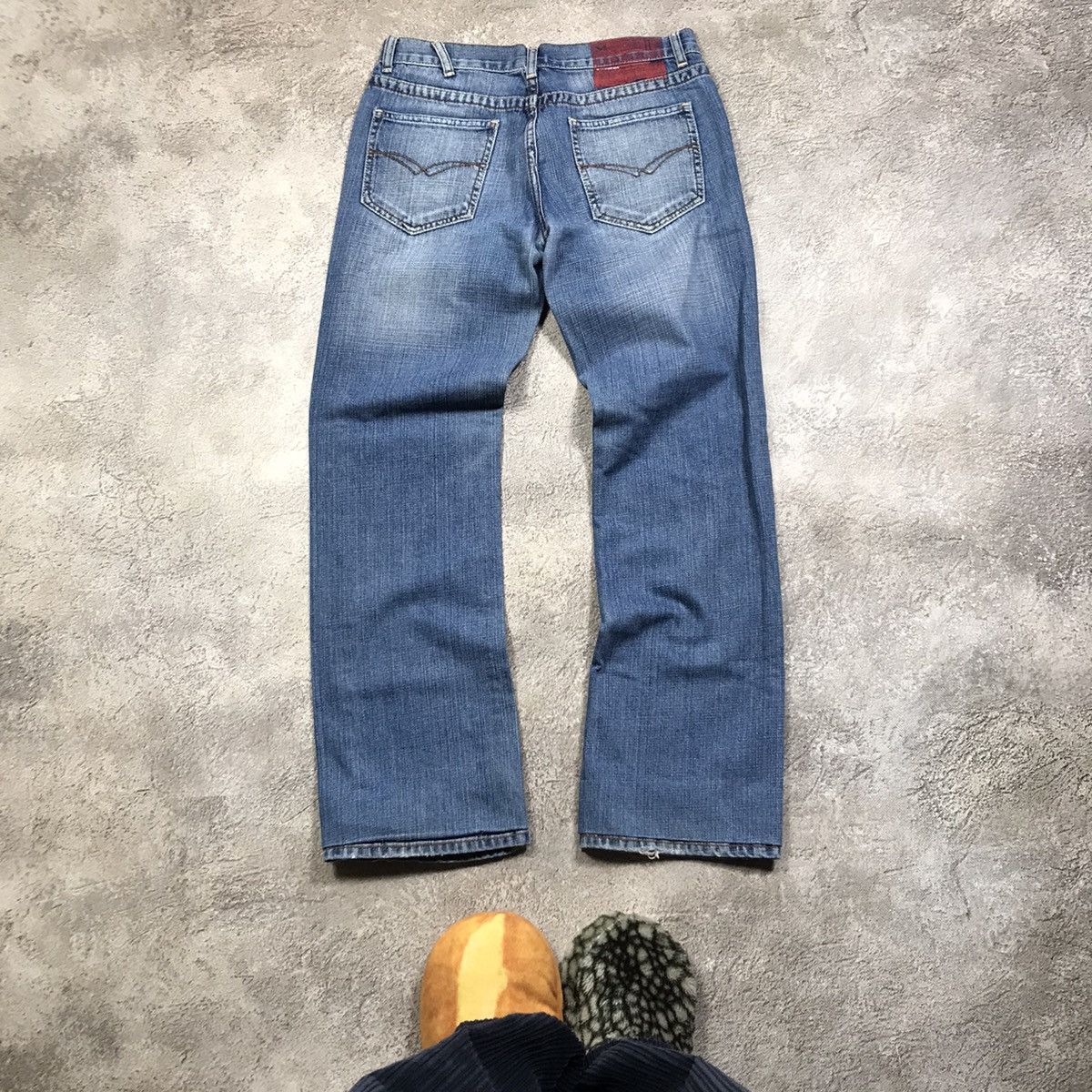 Vintage Vintage Y2K Baggy Distressed Flared Jeans Grunge Skate 28 Size 28" / US 6 / IT 42 - 3 Thumbnail
