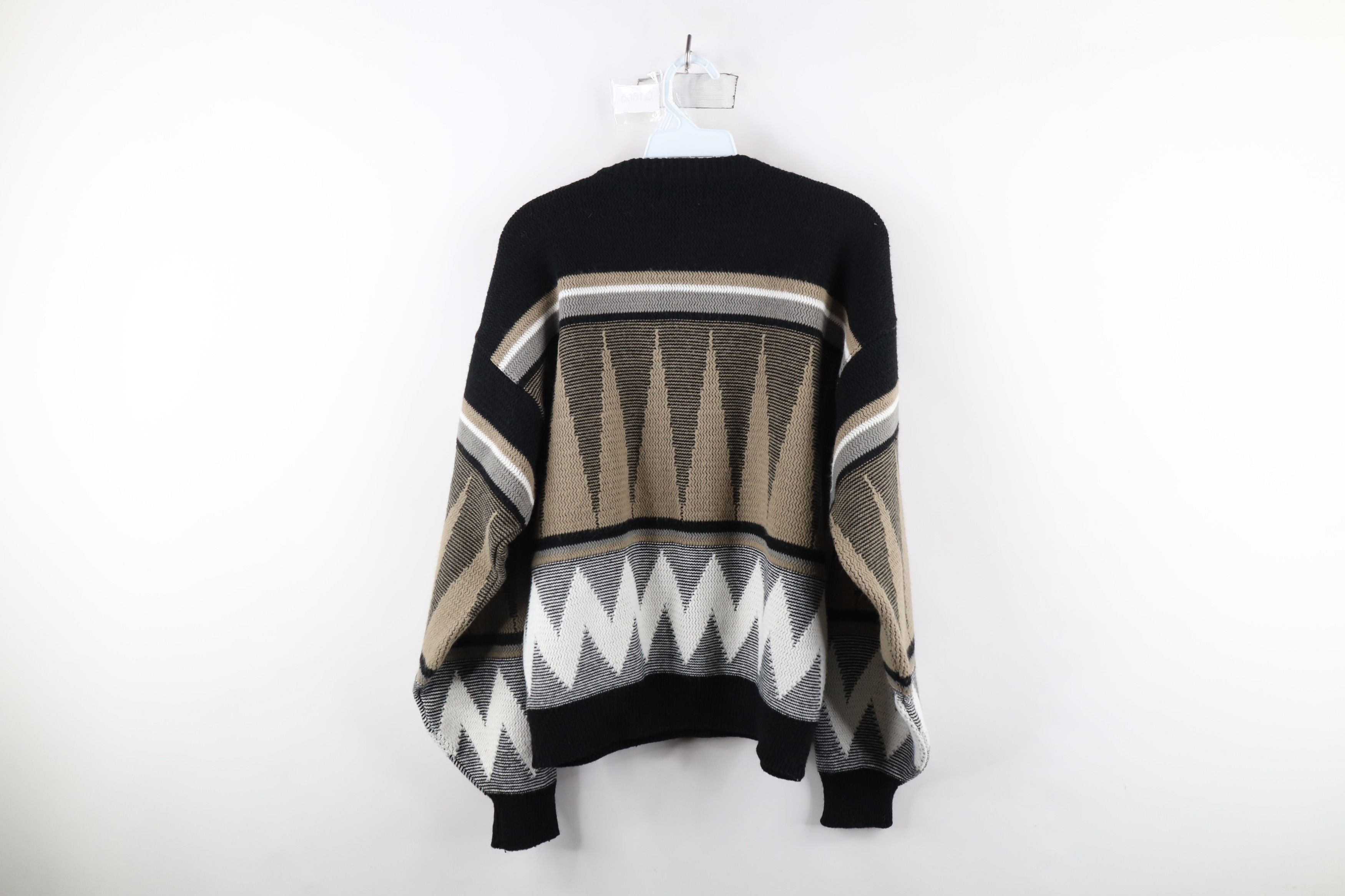 Vintage Vintage 90s Coogi Style Zig Zag Knit Crewneck Sweater USA Size L / US 10 / IT 46 - 8 Thumbnail