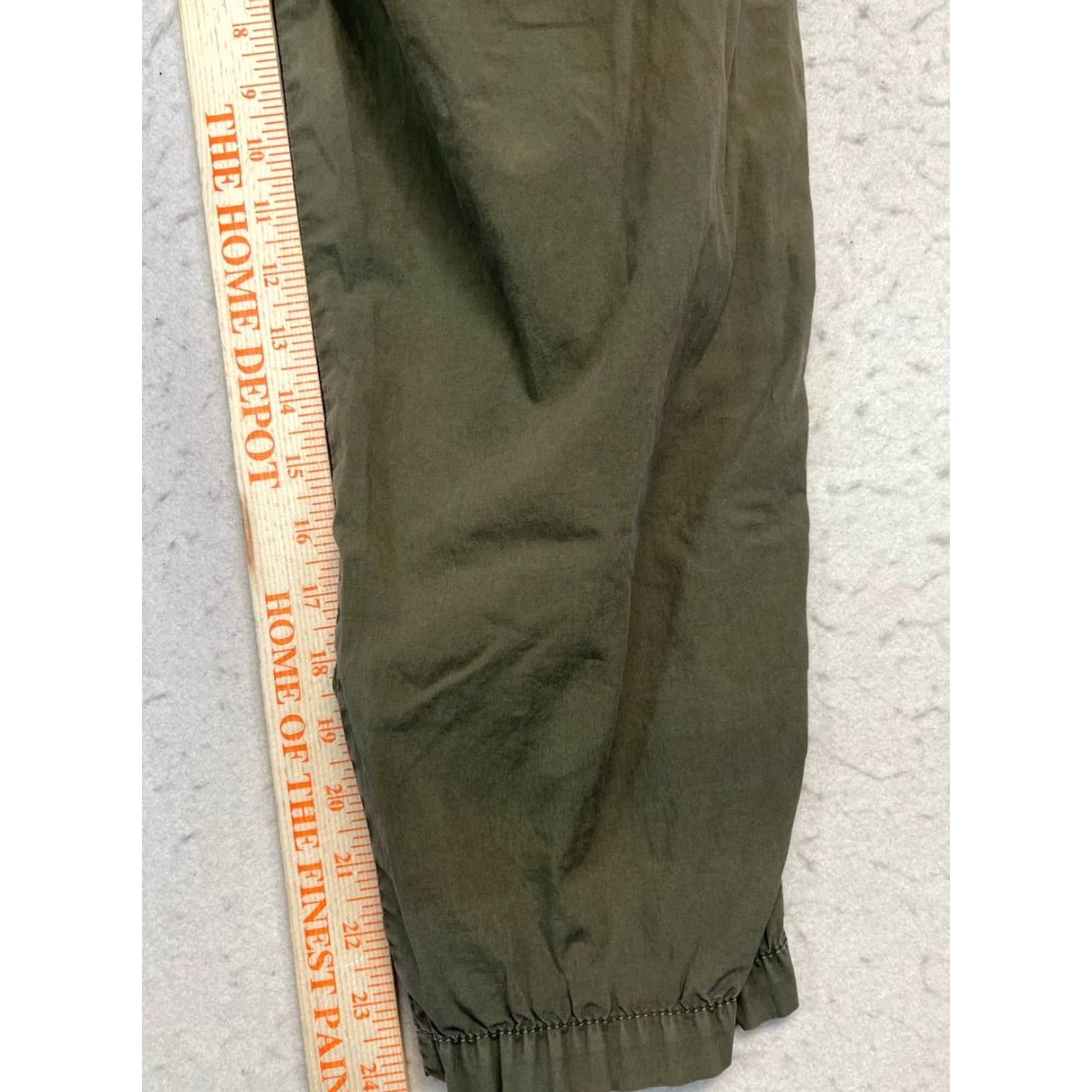 Vintage Chicos Women Pants Cargo Flat Front Slim High Rise 00 Green Twill Straight Leg Inseam 28 in Stretch Cotton Blend Button Zipper Size 24" / US 00 / IT 34 - 5 Thumbnail