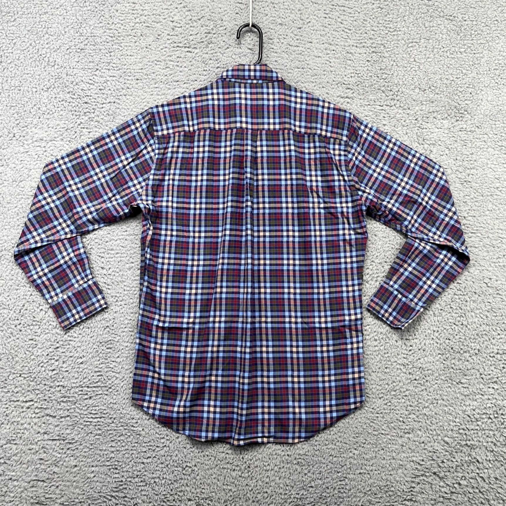 Peter Millar VINTAGE Peter Millar Shirt Mens Medium Blue Pastel Grid Check Carlow Crown Lite Sport Size US M / EU 48-50 / 2 - 7 Thumbnail