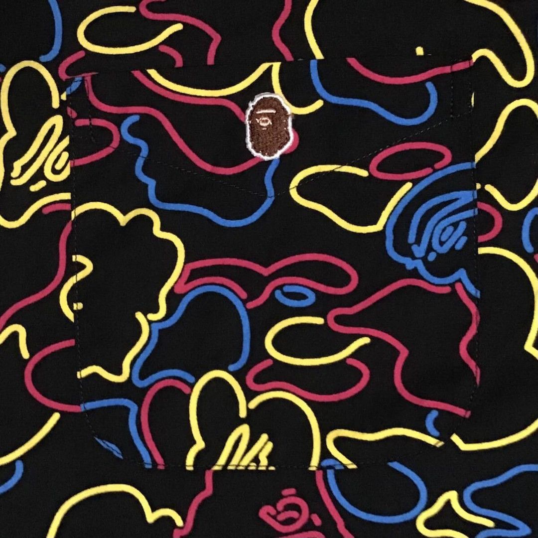 Bape 🔥Vintage🔥 BAPE Neon camo BD shirt a bathing ape NIGO Size US L / EU 52-54 / 3 - 5 Thumbnail