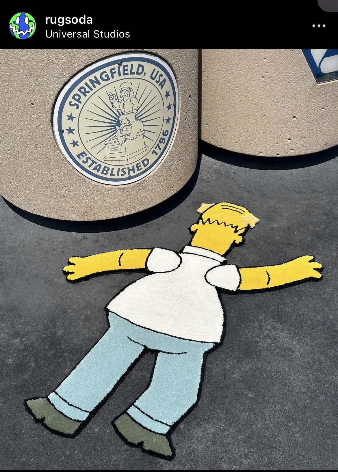 Other RUGSODA HOMER SIMPSON RUG Size ONE SIZE - 1 Thumbnail