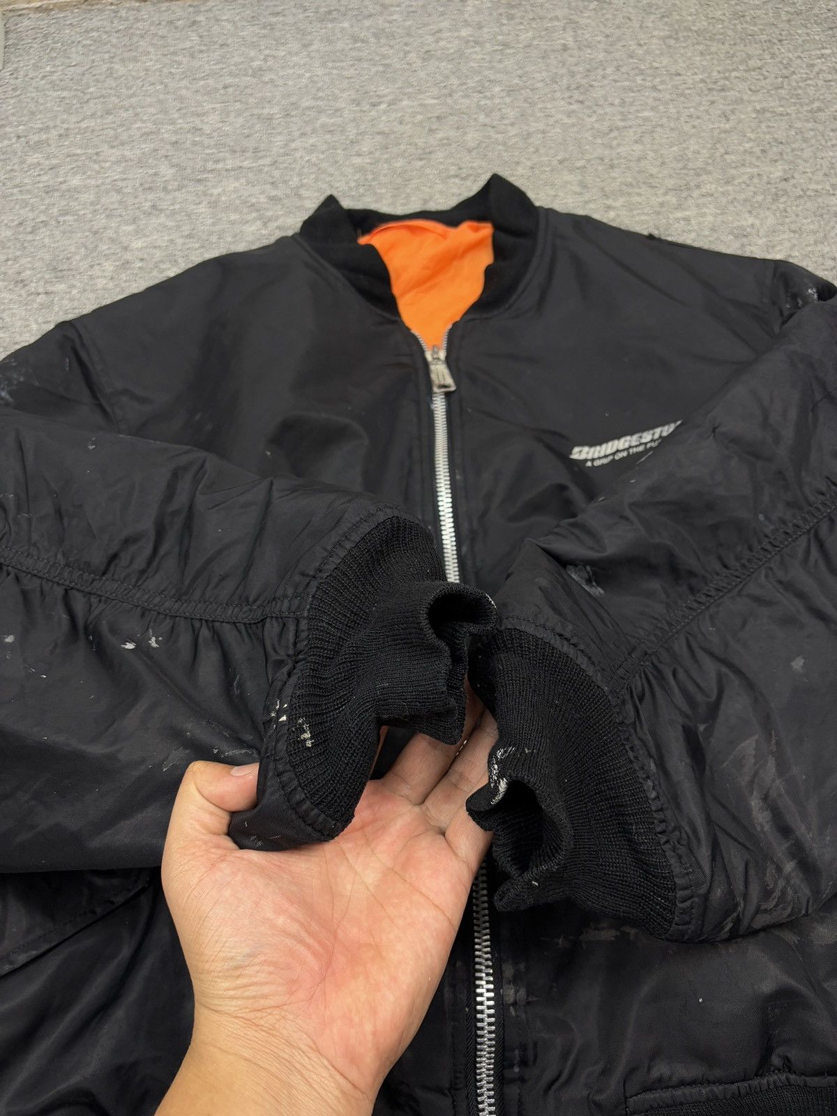 Japanese Brand Vintage Intermediate Ma-1 Flight Bomber Jacket Bridgestone Size US XL / EU 56 / 4 - 9 Thumbnail