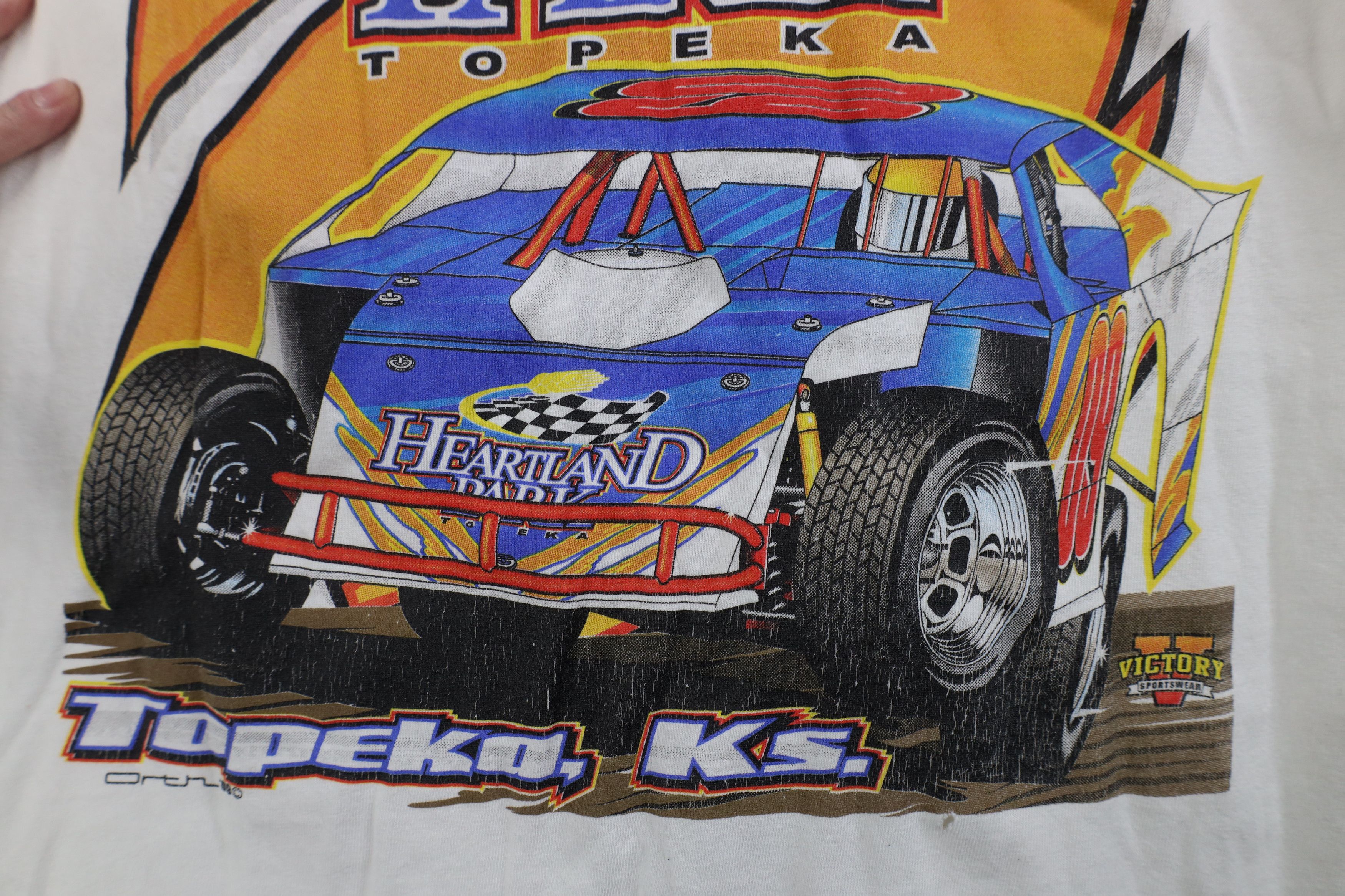Vintage Vintage Y2K Streetwear Park Topeka Kansas Racing T-Shirt Size US XXL / EU 58 / 5 - 6 Thumbnail