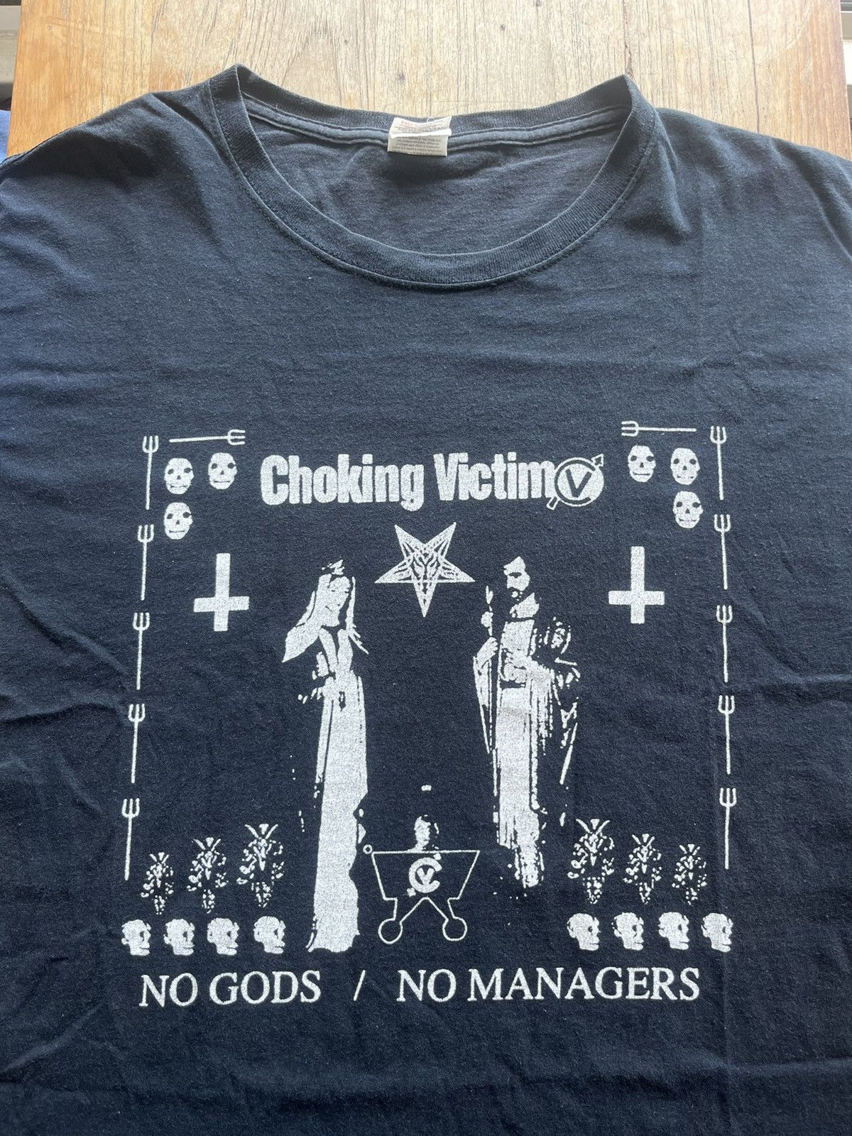 Band Tees choking Victim No Gods / No Managers 00’s T-shirt Size US XL / EU 56 / 4 - 3 Thumbnail