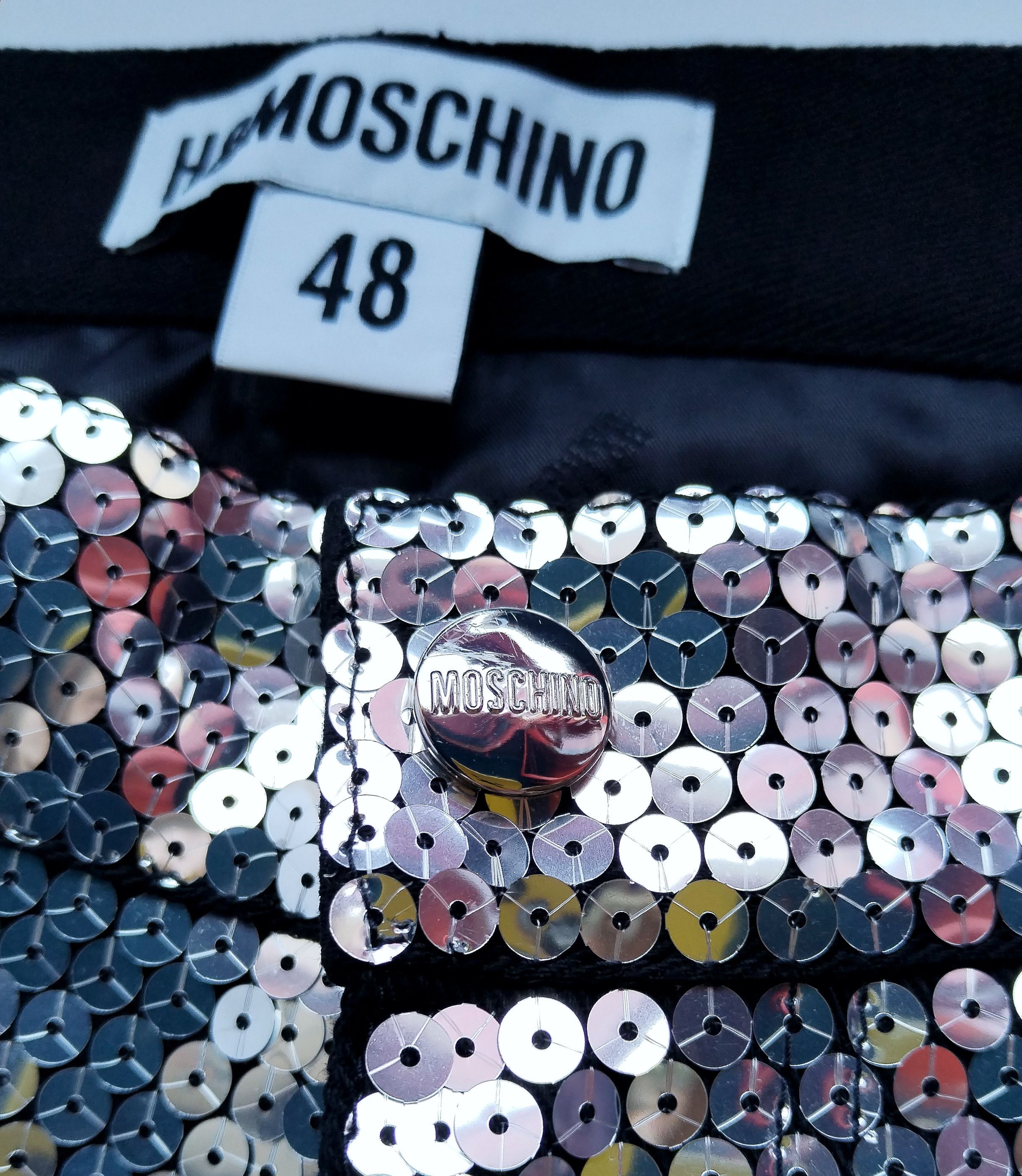 Moschino Silver sequin pants Size US 32 / EU 48 - 8 Thumbnail