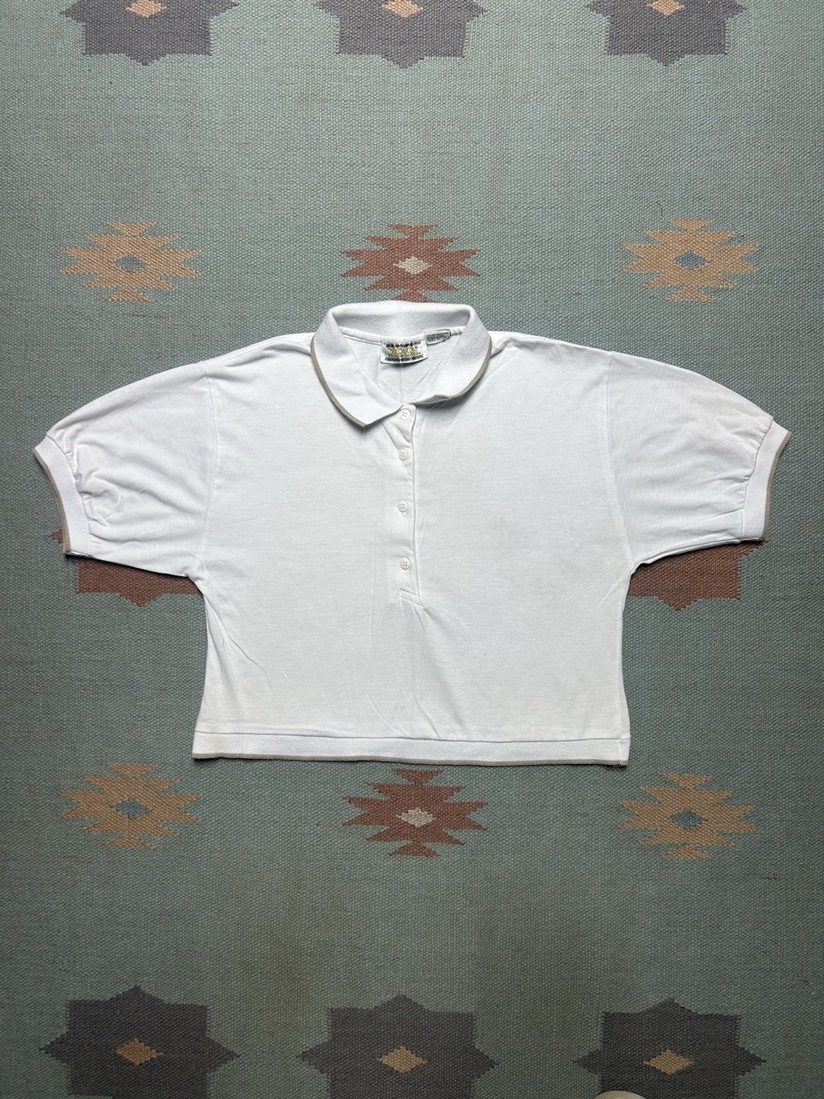Vintage Vintage 90s polo shirt blank pullover cropped women’s small Size S / US 4 / IT 40 - 1 Thumbnail