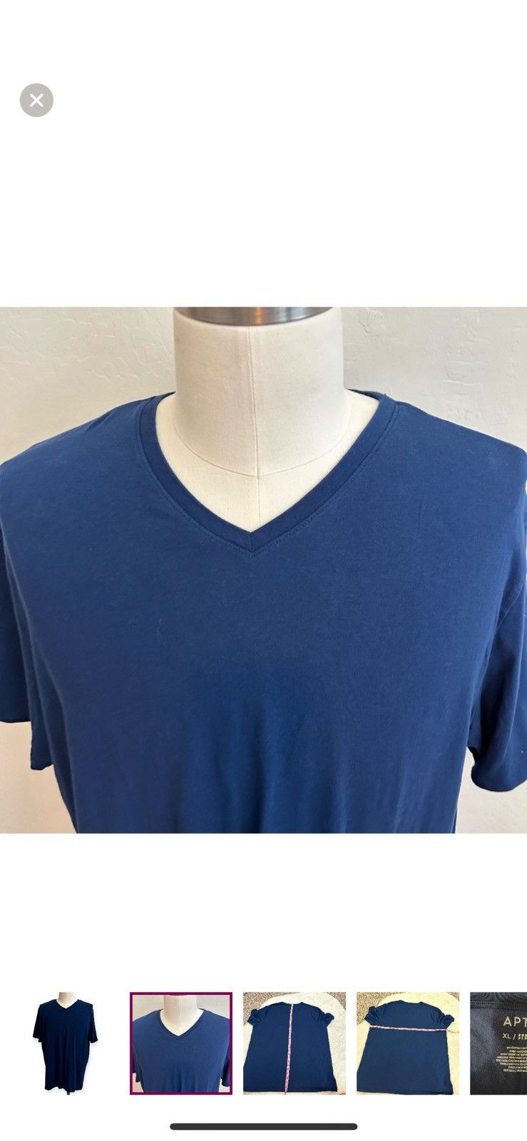 Apt. 9 Apt 9 XL blue v neck tee Size US XL / EU 56 / 4 - 5 Thumbnail