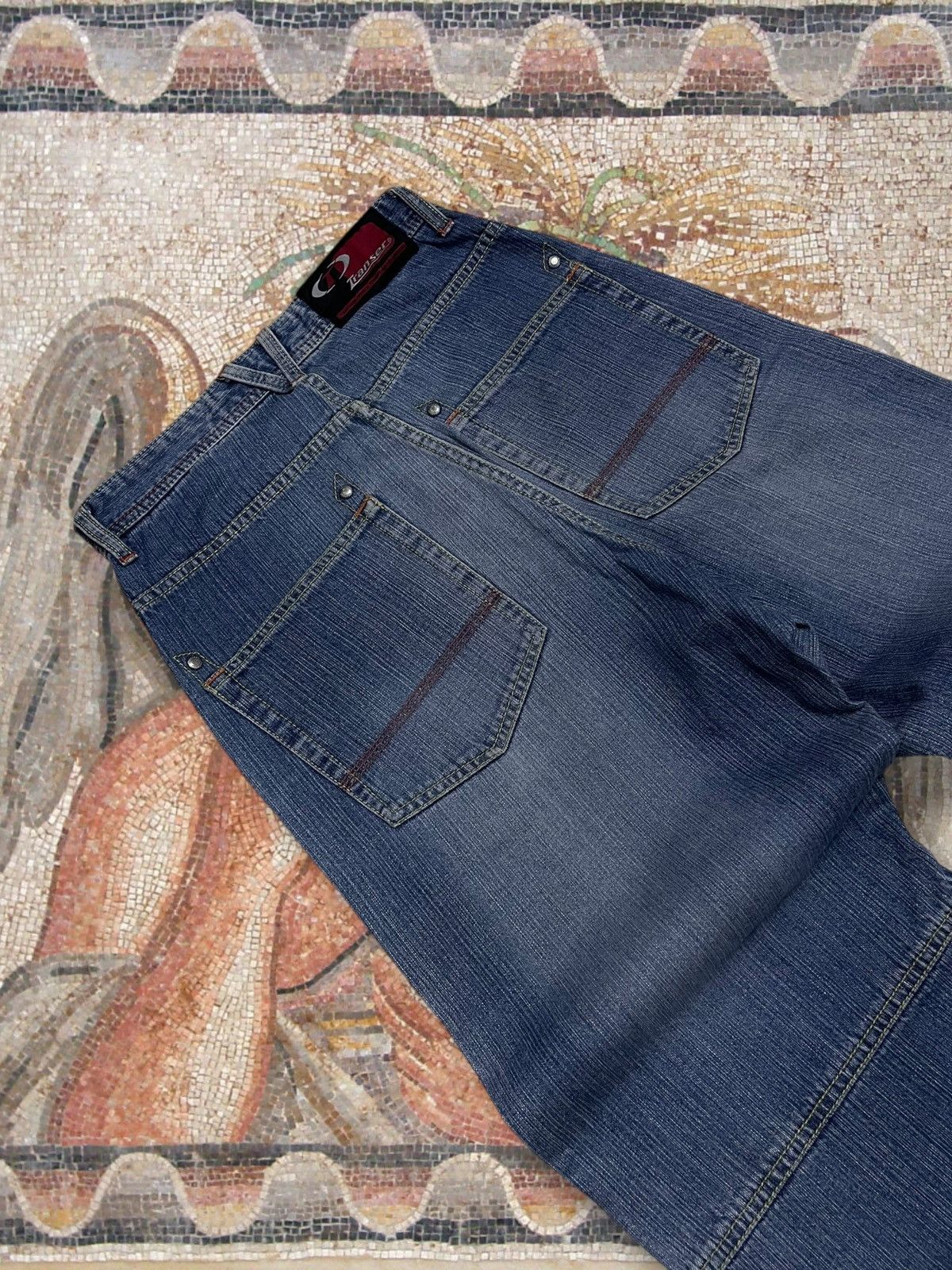 Japanese Brand Vintage 1990s Japan Designer Transer Double Knee Baggy Denim Size US 28 / EU 44 - 14 Thumbnail
