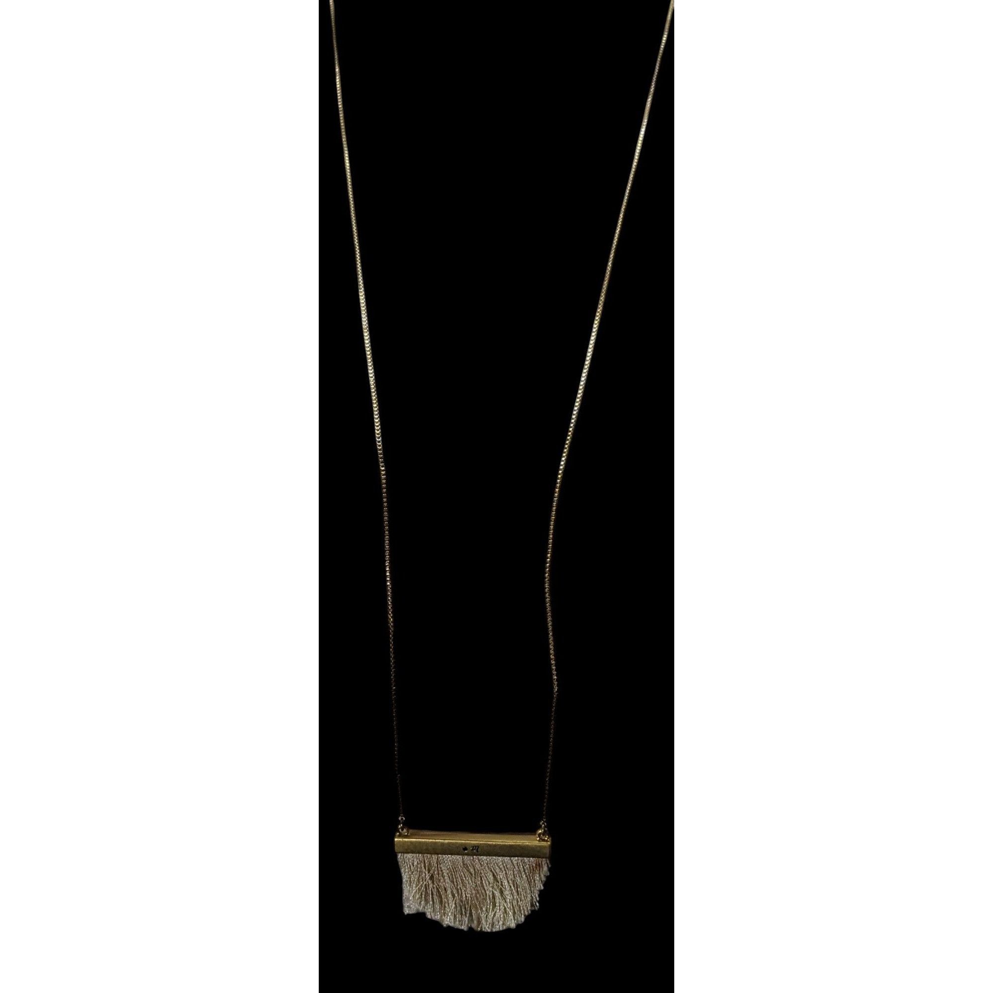 Madewell Madewell Dreamkeeper Cream And Gold Tone Fringe Pendant Neck Size ONE SIZE - 3 Thumbnail