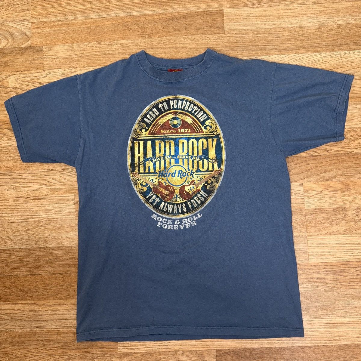 Hard Rock Cafe Blue Hard Rock Graphic Tee Size US L / EU 52-54 / 3 - 1 Thumbnail