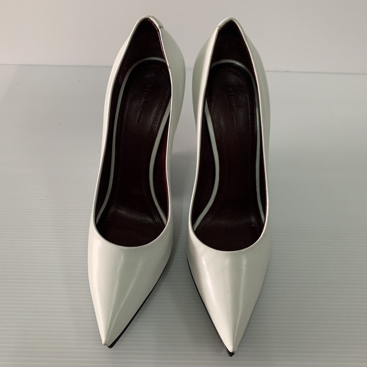 Celine Celine Leather White Wedges Shoes Size US 7 / IT 37 - 2 Thumbnail