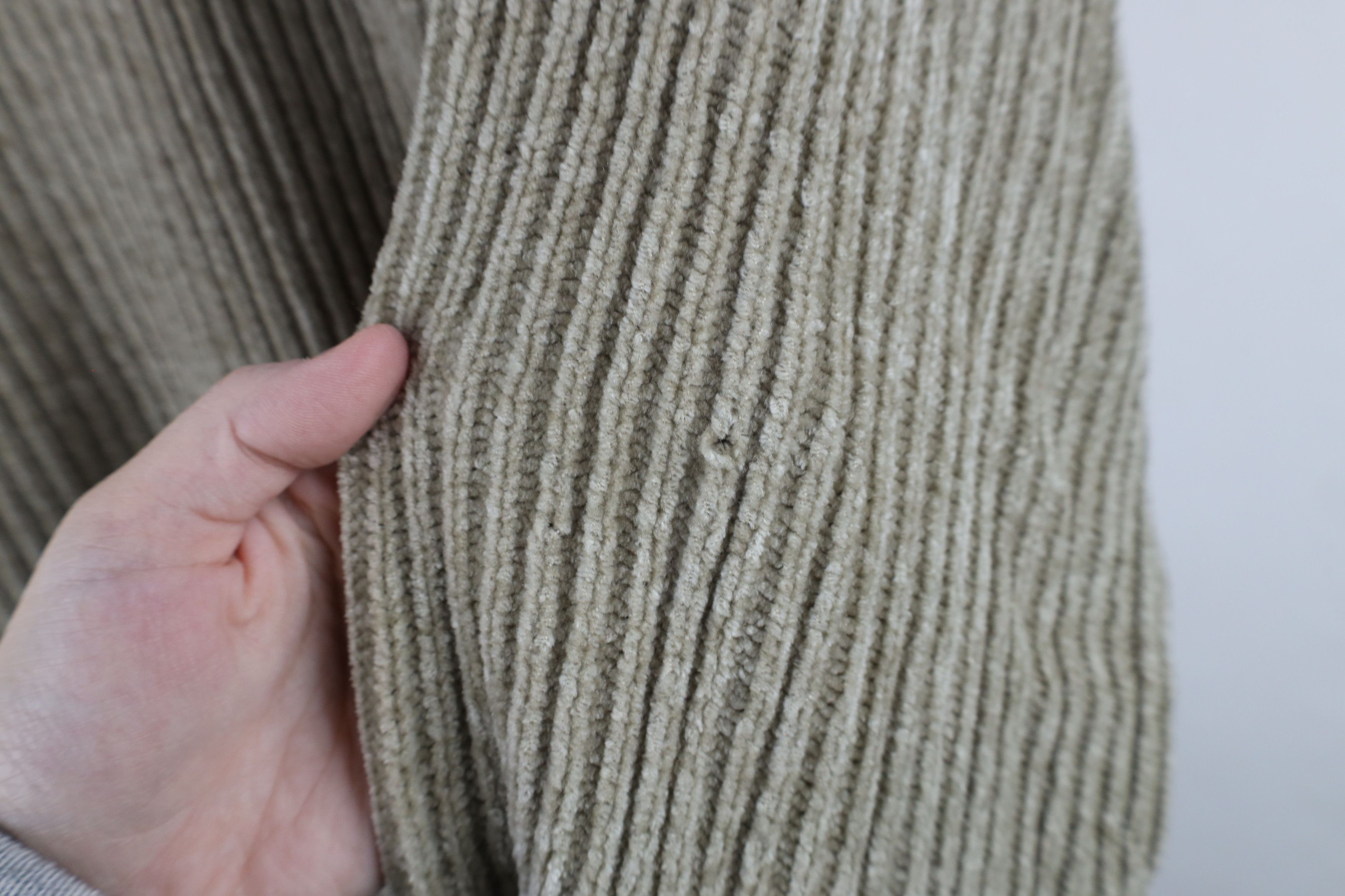 Vintage Vintage 90s Streetwear Fleece Ribbed Knit Sweater Beige Size US XL / EU 56 / 4 - 4 Thumbnail
