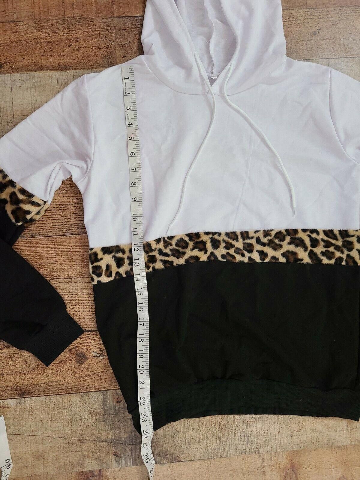 Designer Unbranded Leaopard Colorblock Hoodie Small Medium Sweatshirt Size M / US 6-8 / IT 42-44 - 5 Thumbnail