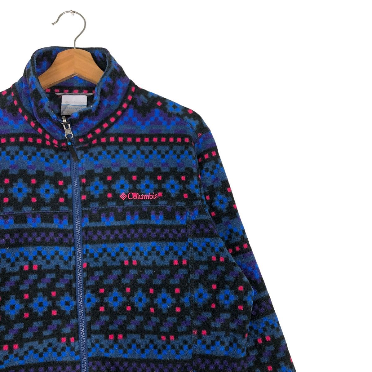 Japanese Brand 🔥VINTAGE FLEECE JACKET AZTEC NATIVE NAVAJO COLUMBIA Size US L / EU 52-54 / 3 - 6 Thumbnail