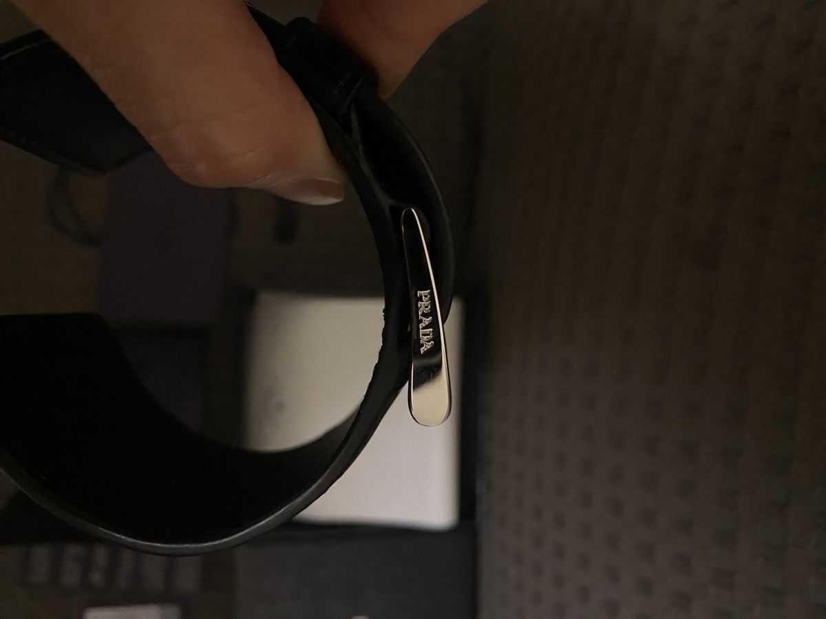 Prada × Raf Simons 🔺Prada 🔺black leather bangle Size ONE SIZE - 9 Thumbnail