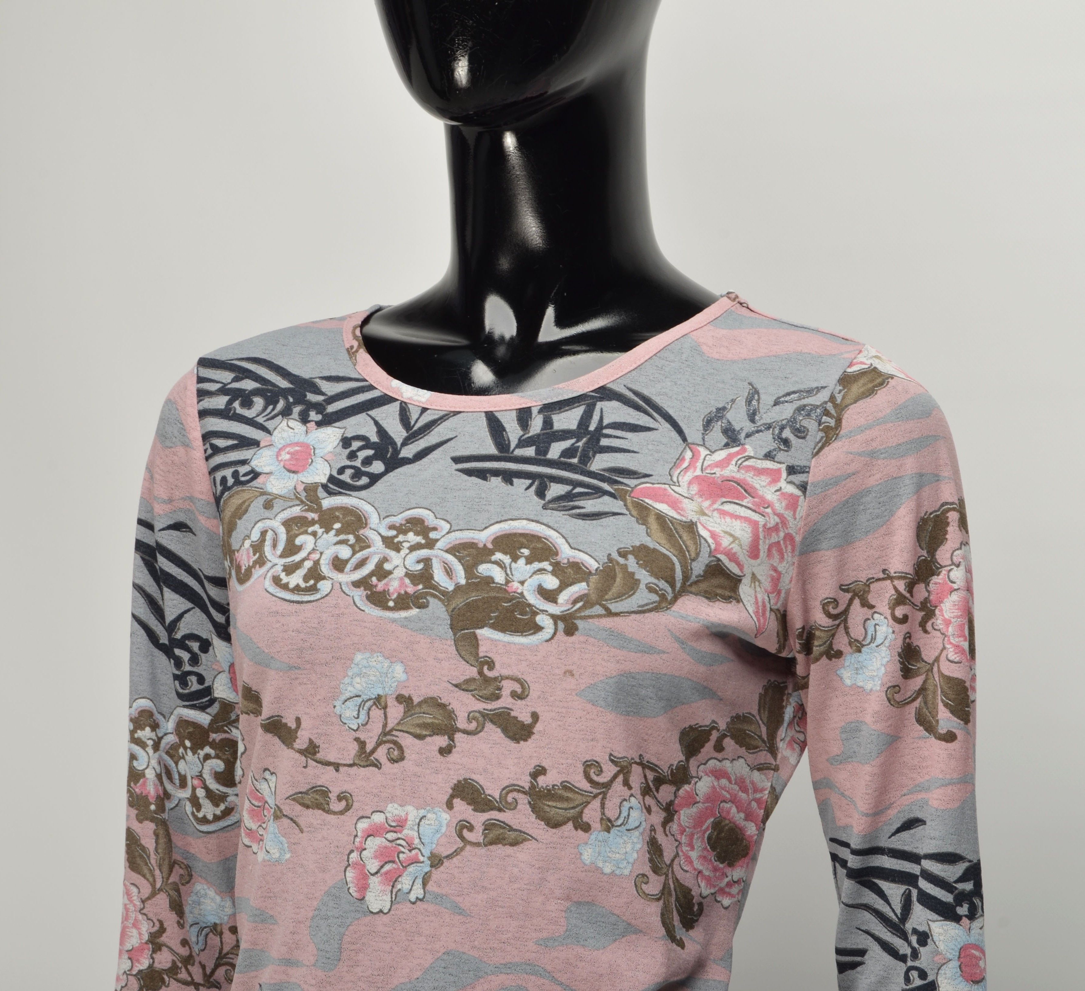 Other Chris Line Y2K Sheer Mesh Floral Boho Print Top Blouse Size M / US 6-8 / IT 42-44 - 2 Thumbnail