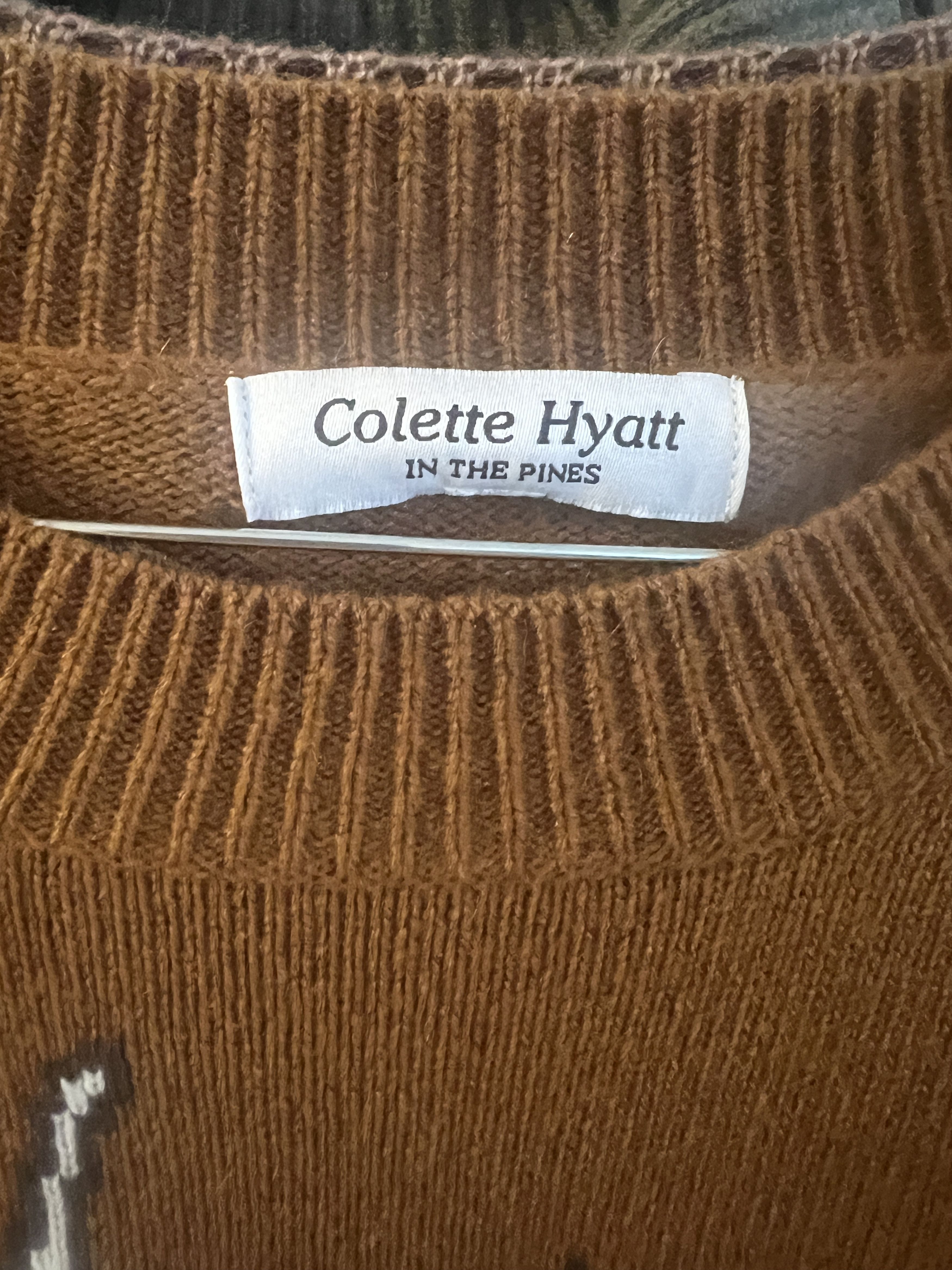 Colette Hyatt Colette Hyatt White Stag Intarsia Cashmere Sweater Size US L / EU 52-54 / 3 - 3 Thumbnail