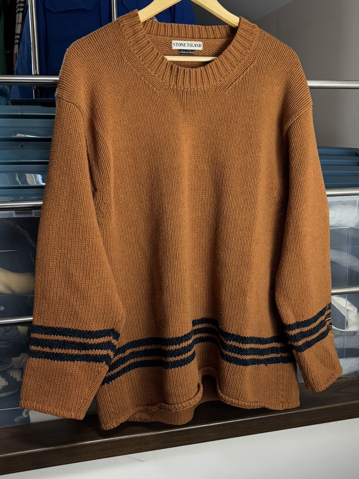 Stone Island 90s Stone Island Vintage Knitted Wool Sweater Size US M / EU 48-50 / 2 - 2 Thumbnail