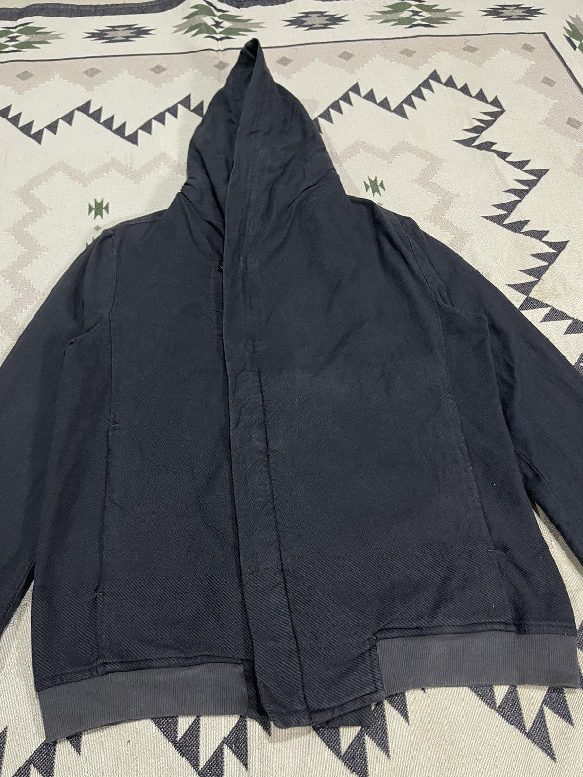Stephan Schneider 2000s STEPHAN SCHNEIDER BUTTON HOODIE LINEN FLEECE JACKET Size US M / EU 48-50 / 2 - 6 Thumbnail