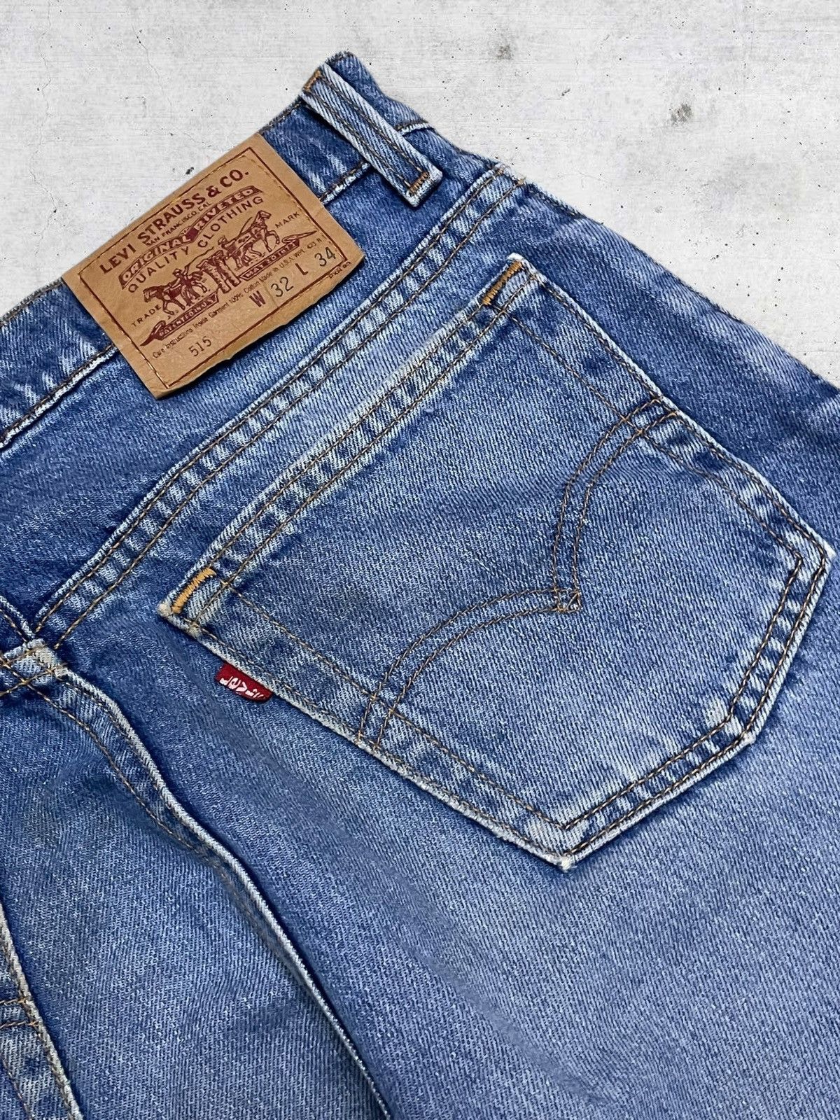 Levi's Vintage Clothing VINTAGE LEVIS 515 90S DESIGNER DIRT WASHED GRUNGE DENIM Size US 30 / EU 46 - 16 Thumbnail