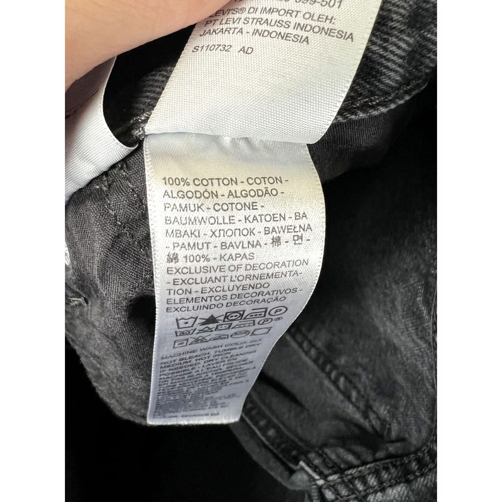 Levi's Levi's Middy Straight Jeans Women's Charcoal Wash 25x31 Gray Denim 5-Pocket Zip Button Vintage? No Size 42" / US 20 - 5 Thumbnail
