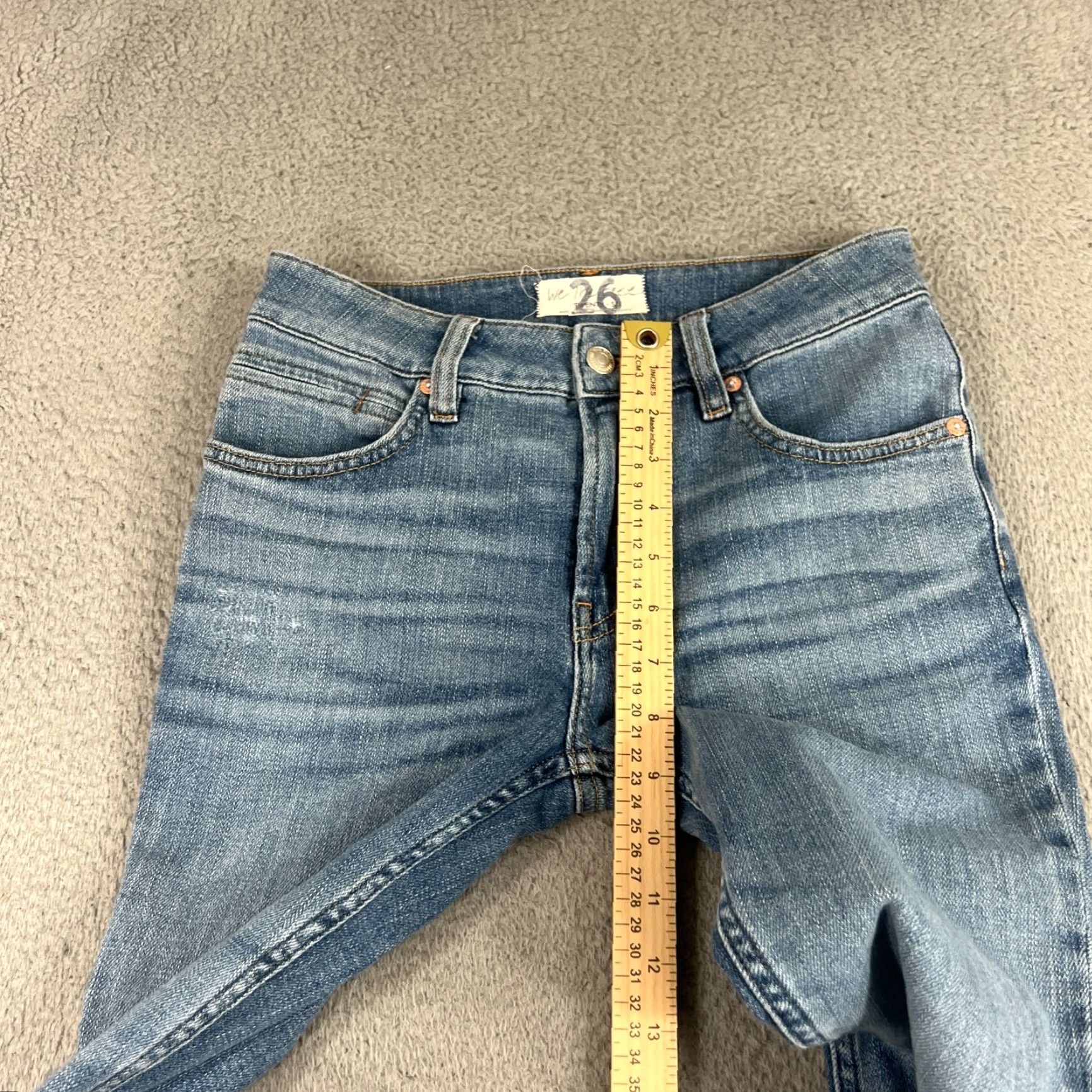 Free People Free People Jeans Womens 26 Blue Flare Mid Rise Denim Boho Stretch Regular Inseam 31 Modern Vintage: No Womens Size 26" / US 2 / IT 38 - 7 Thumbnail