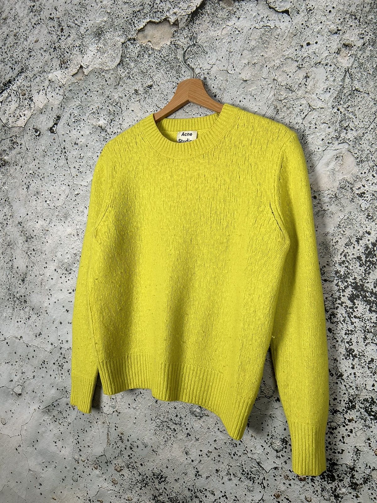 Acne Studios × Designer Acne Studios Peele Wool and Cashmere Yellow Knit Sweater Size US XS / EU 42 / 0 - 2 Thumbnail