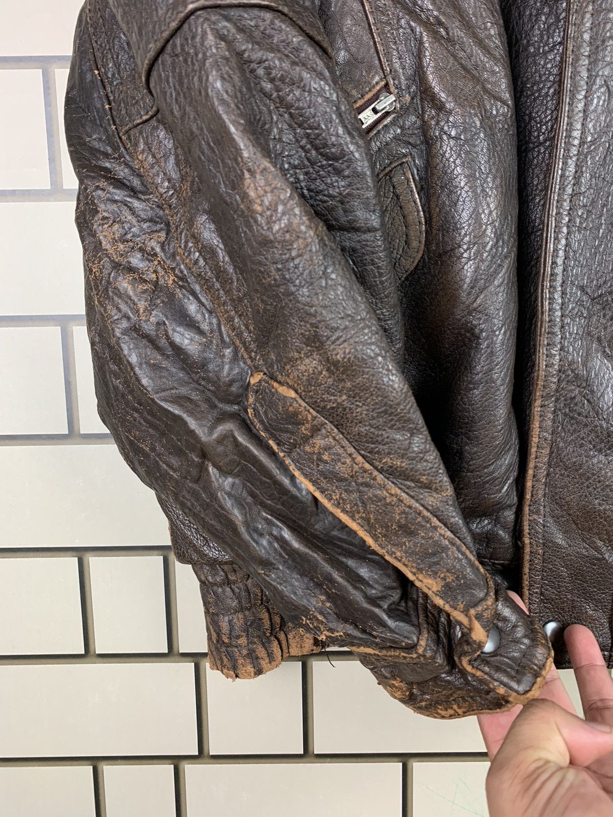 Vintage Vintage 90s Robo Leather Bomber Jacket Size US M / EU 48-50 / 2 - 9 Thumbnail