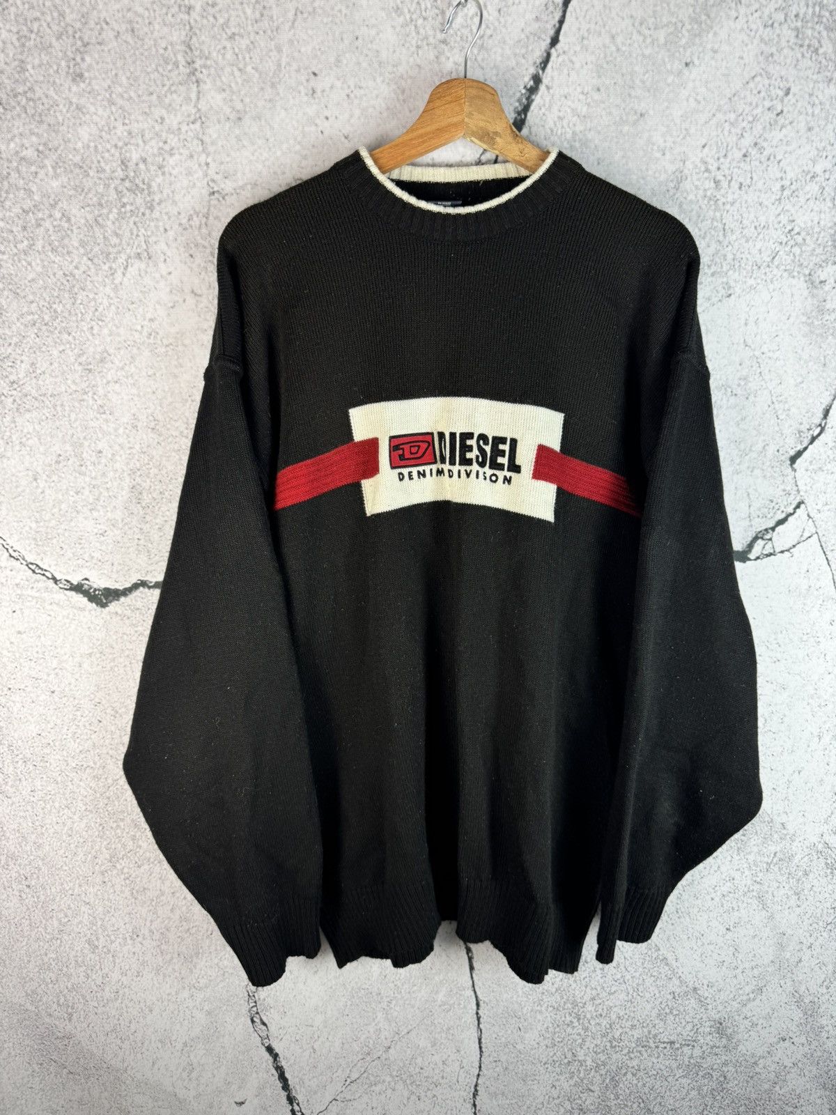 Diesel Vintage Diesel Sweater Knit Big Logo Avantgarde Acrylic Y2K Size US XL / EU 56 / 4 - 1 Thumbnail