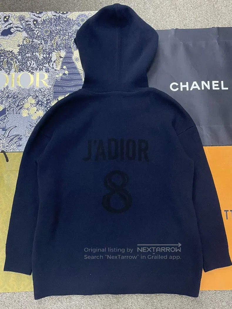 Dior Dior Dark blue 8-letter hooded knit sweater Size XS / US 0-2 / IT 36-38 - 2 Thumbnail