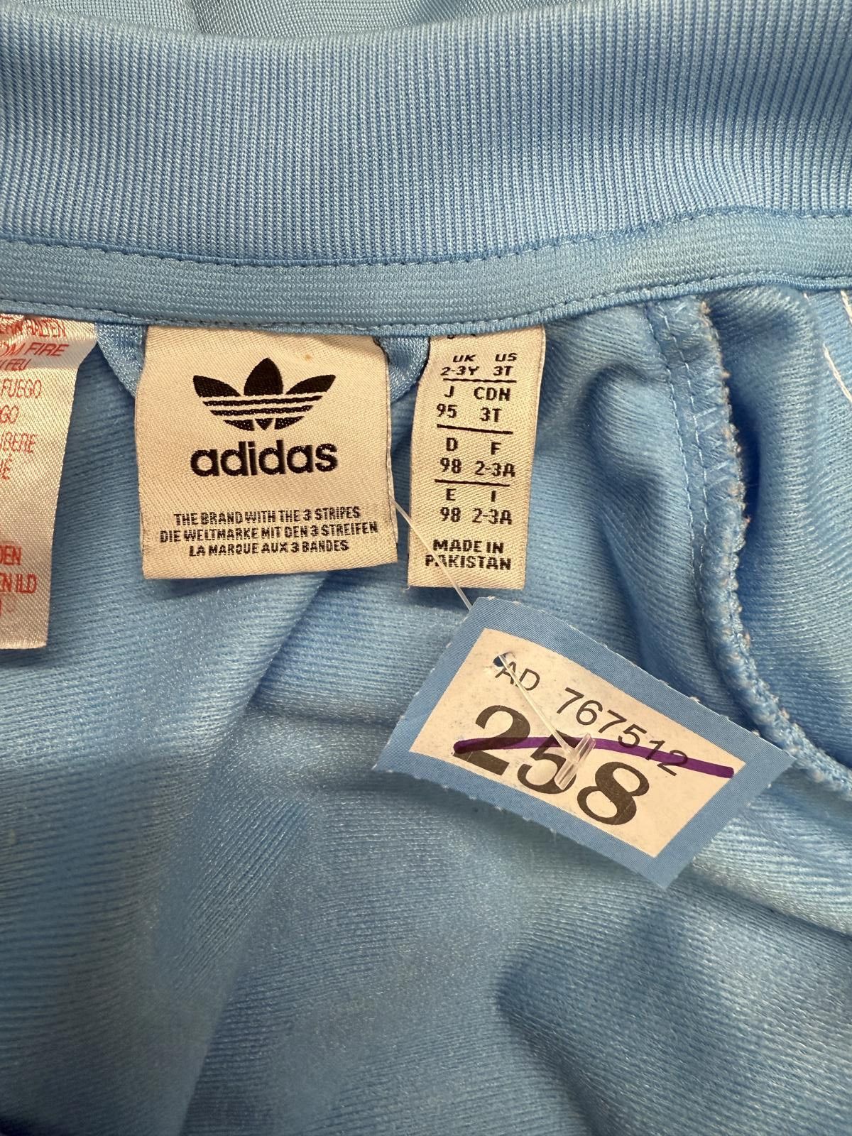 Adidas Adidas Kids Light Blue Track Jacket Size 2-3 Years Size ONE SIZE - 2 Thumbnail