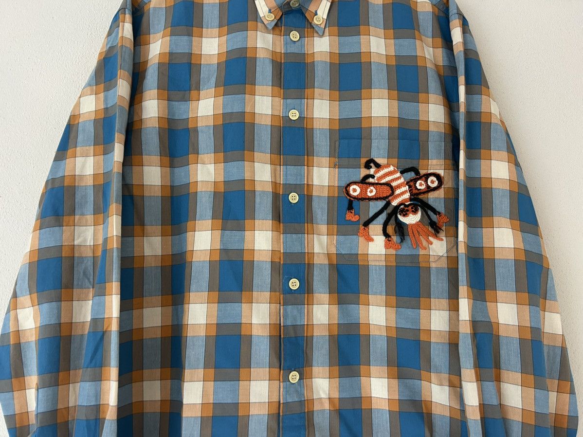 Gucci Gucci Plaid Shirt with Beaded Insect Embroidery Size US S / EU 44-46 / 1 - 4 Thumbnail