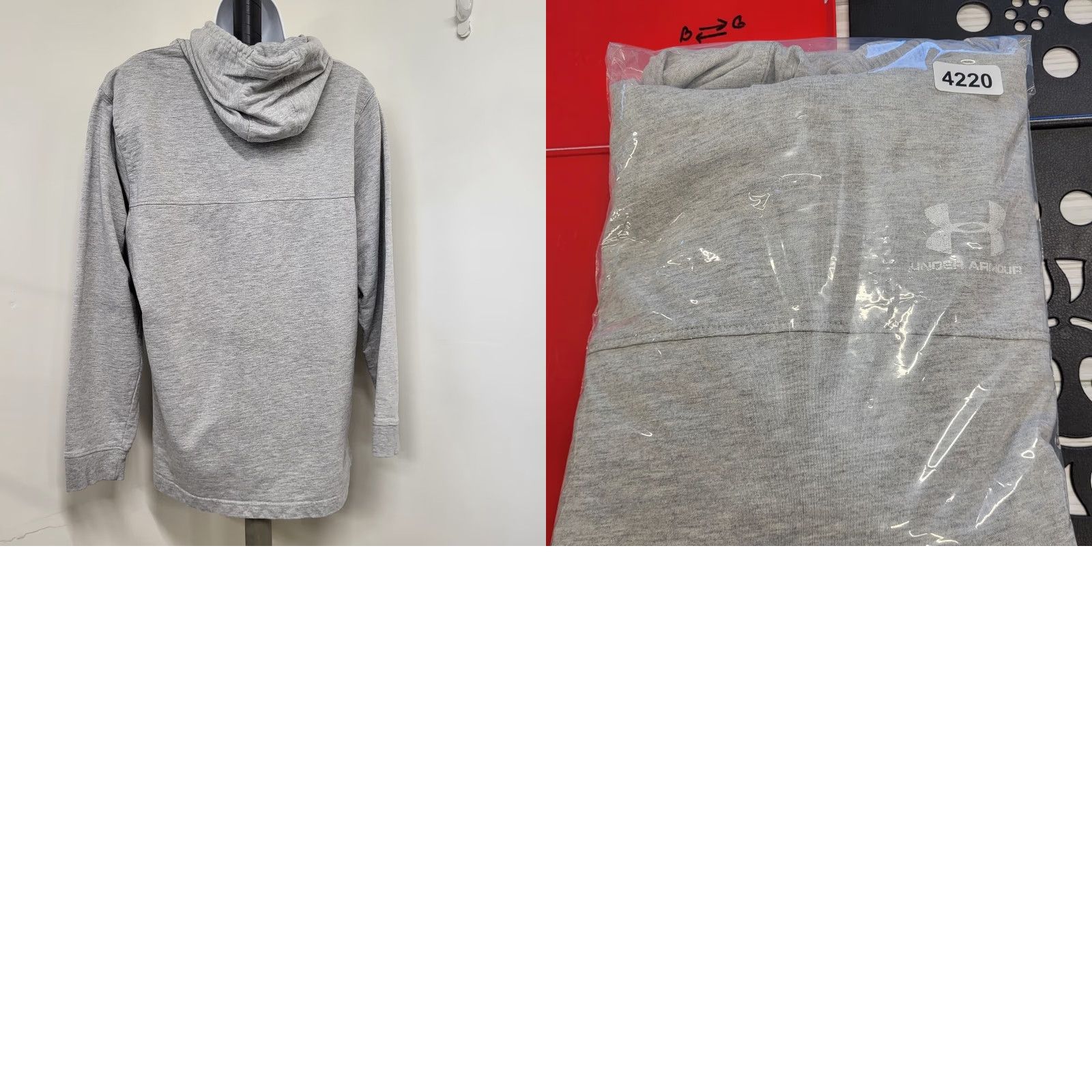 Under Armour Under Armour Men's L Pullover Hoodie Sweatshirt Heather Gray Kangaroo Pocket Sweatshirt Hoodie Gym & Training Mens Large Hooded Sweatshirt Size US L / EU 52-54 / 3 - 9 Thumbnail
