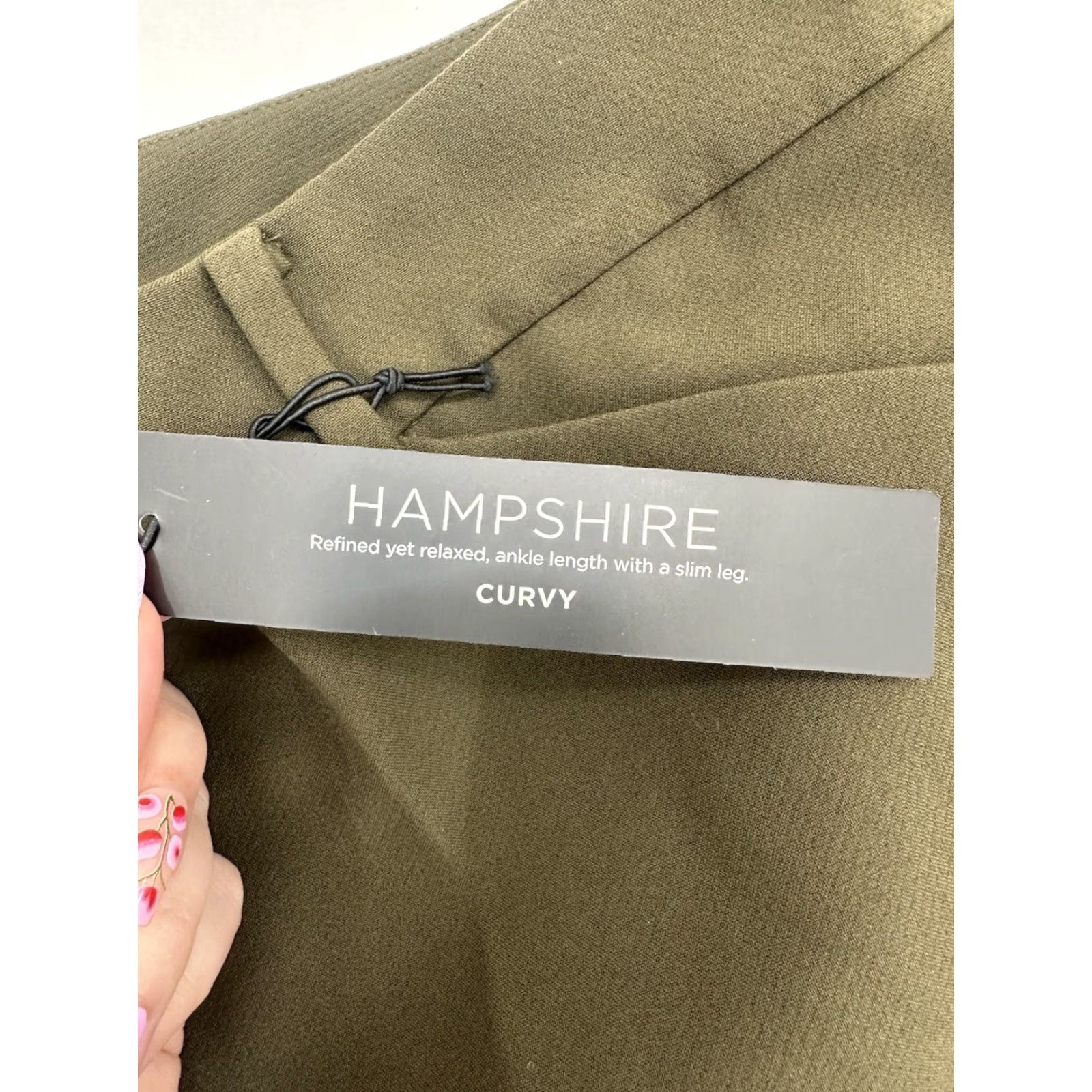 Talbots Talbots Womens Ankle Pants Size 18 Curvy Hampshire Dress Pants NWTs Blue Slvless? Size 40" / US 18 - 3 Thumbnail