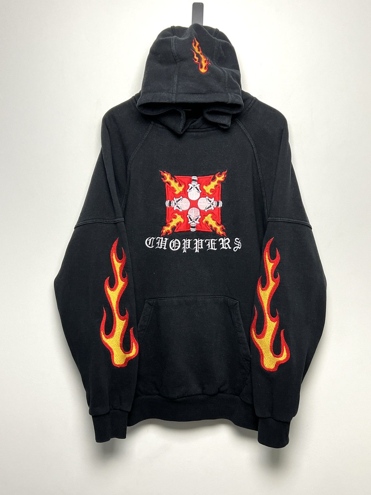 Vintage choppers vintage embroidery hoodie l-xl maltese cross Size US XL / EU 56 / 4 - 1 Thumbnail