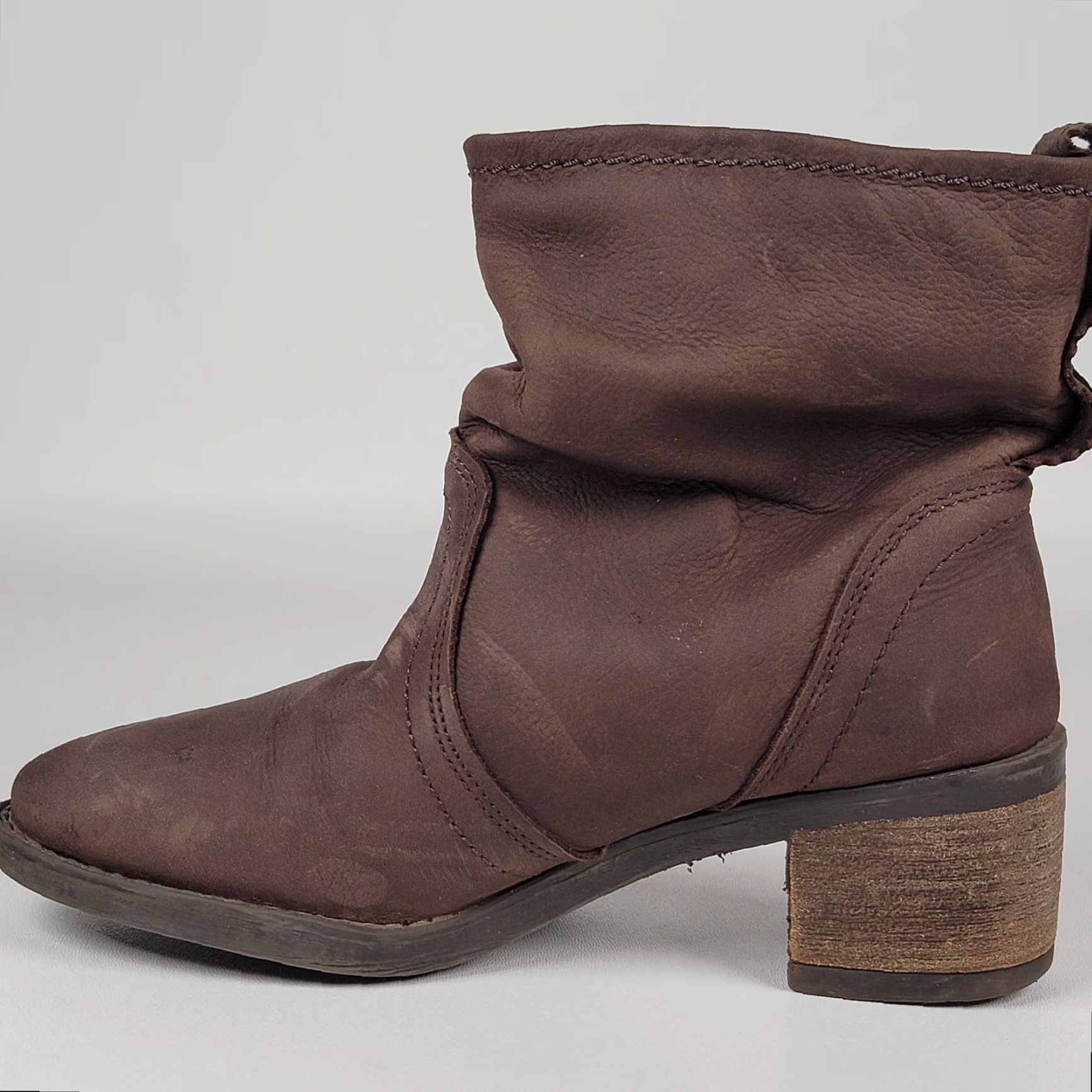 Bullboxer BULL BOXER Boots Chelsea Ankle Pull On Slouch Leather Brown 6 M Women Portugal Size US 6 / IT 36 - 4 Thumbnail