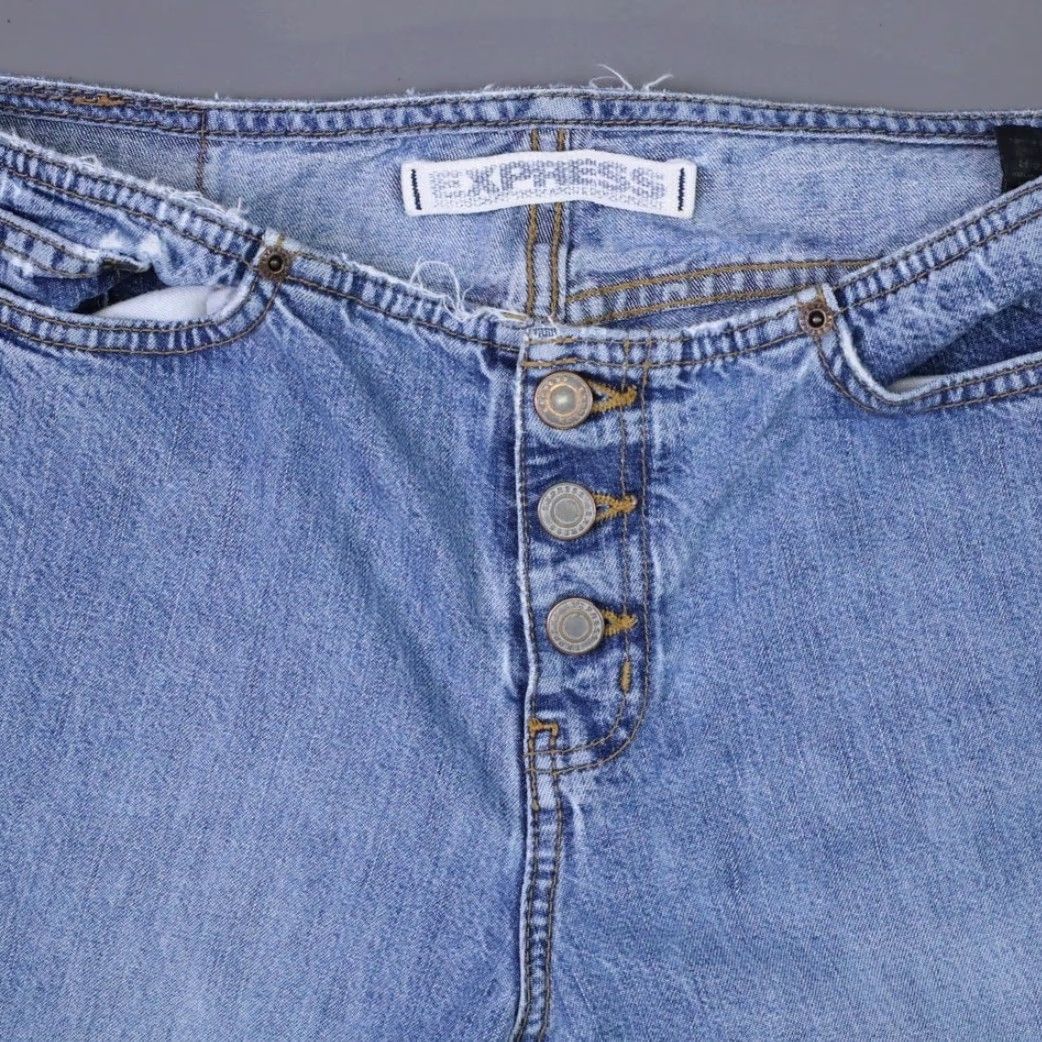 Express VINTAGE Express Jeans Women 3/4R Blue Hipster Flare Y2K Bootcut Button Fly 90s Size 28" / US 6 / IT 42 - 4 Thumbnail
