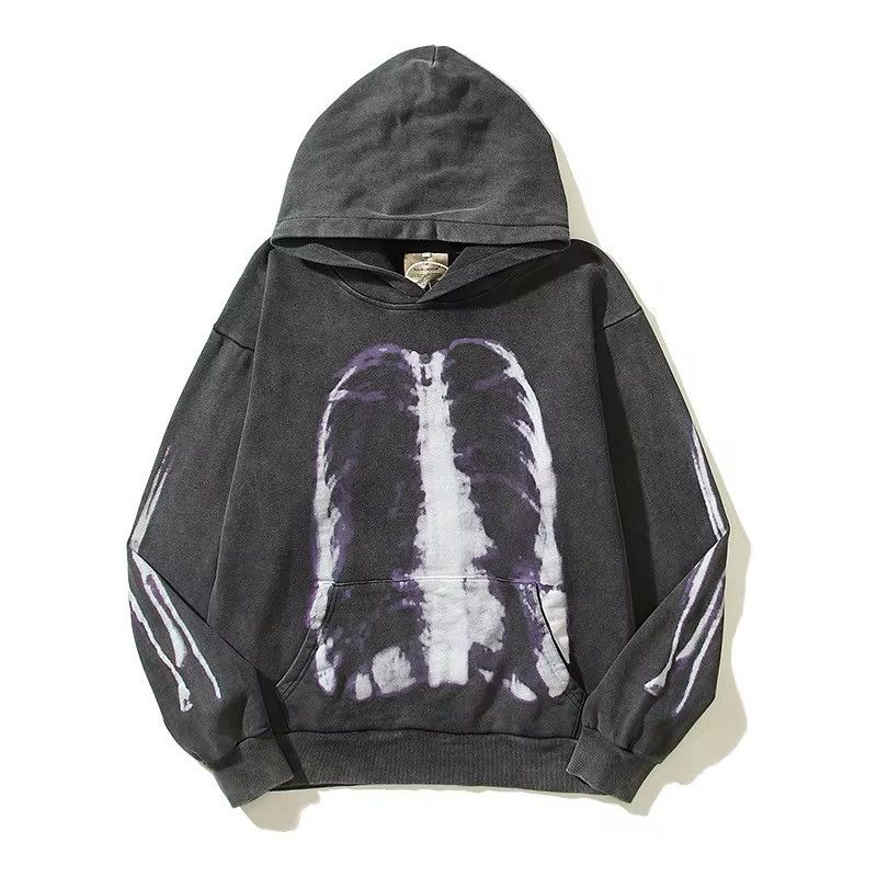 Other Vintage Retro Gothic Skeleton Print Skull Hoodie Sweatshirt Size US XL / EU 56 / 4 - 1 Thumbnail