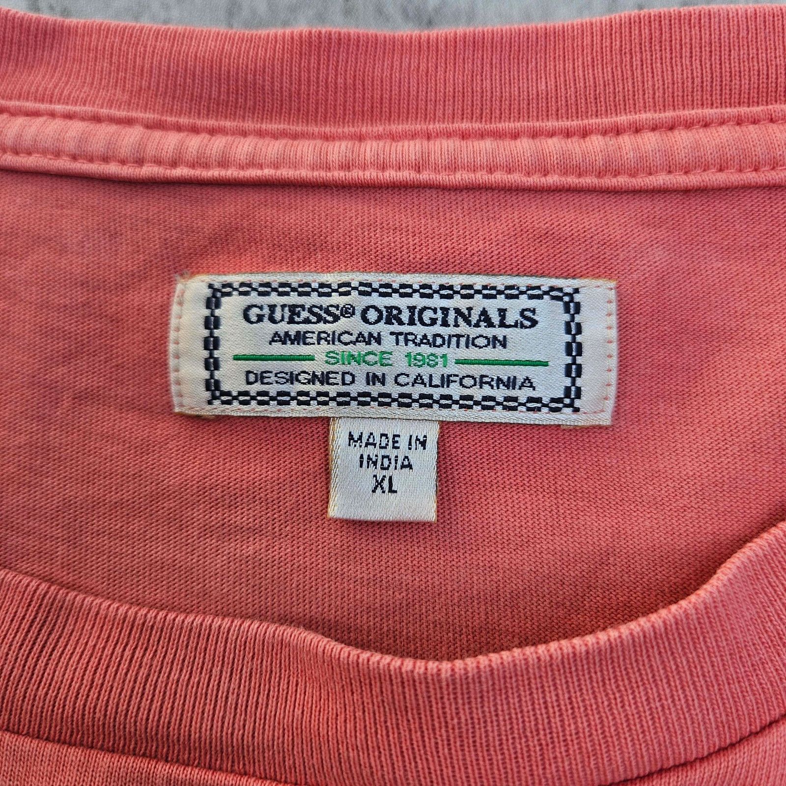 Guess Guess T Shirt Men's Pink T-shirt Size XL Size US XL / EU 56 / 4 - 4 Thumbnail