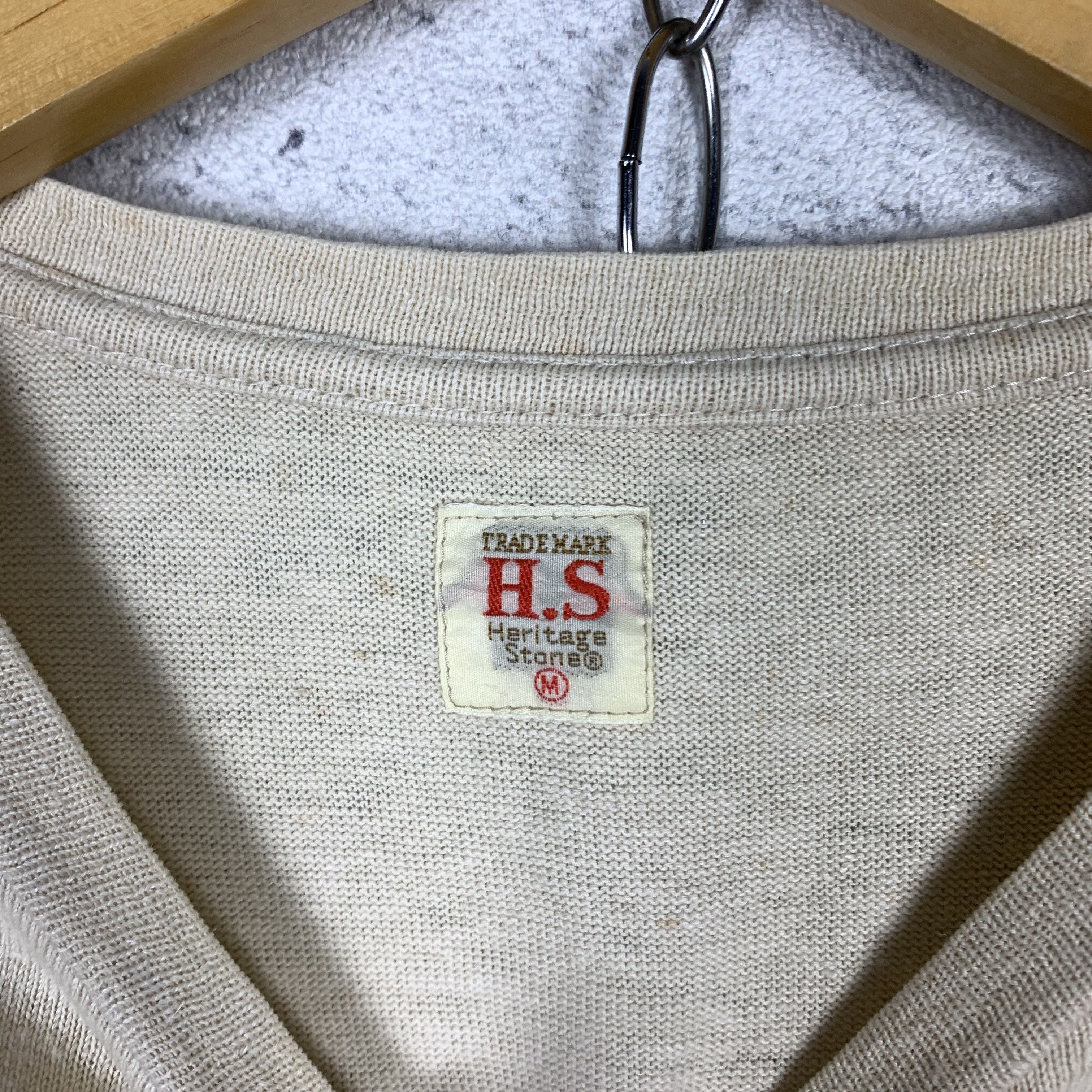 Japanese Brand Heritage Stone 'IDEALISM' Hemp Tshirt Size US M / EU 48-50 / 2 - 6 Thumbnail