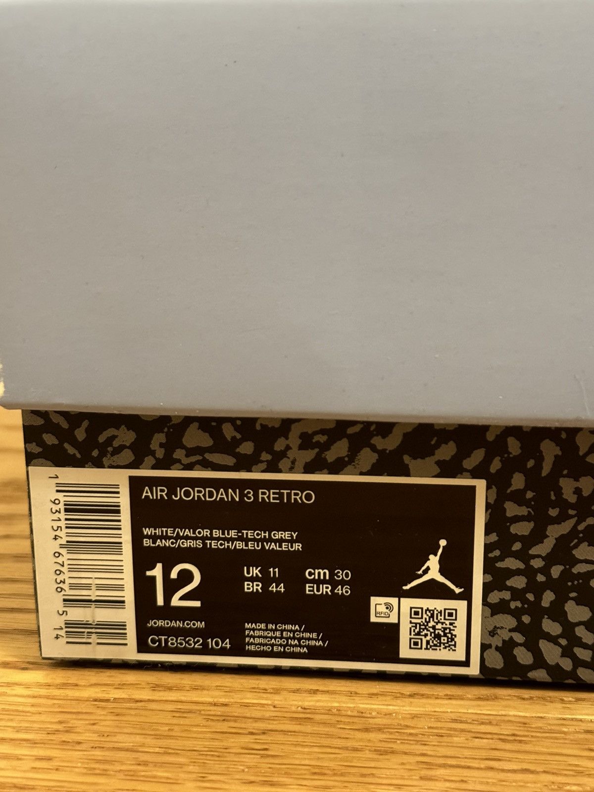 Jordan Brand Jordan 3 Retro UNC (2020) Size US 12 / EU 45 - 8 Thumbnail
