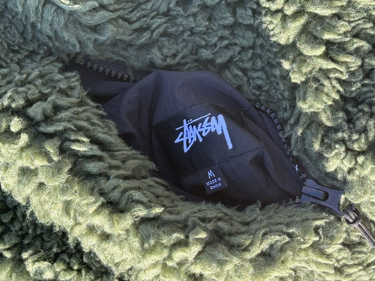 Stussy Stüssy Olive Sherpa Jacket Size US M / EU 48-50 / 2 - 10 Thumbnail