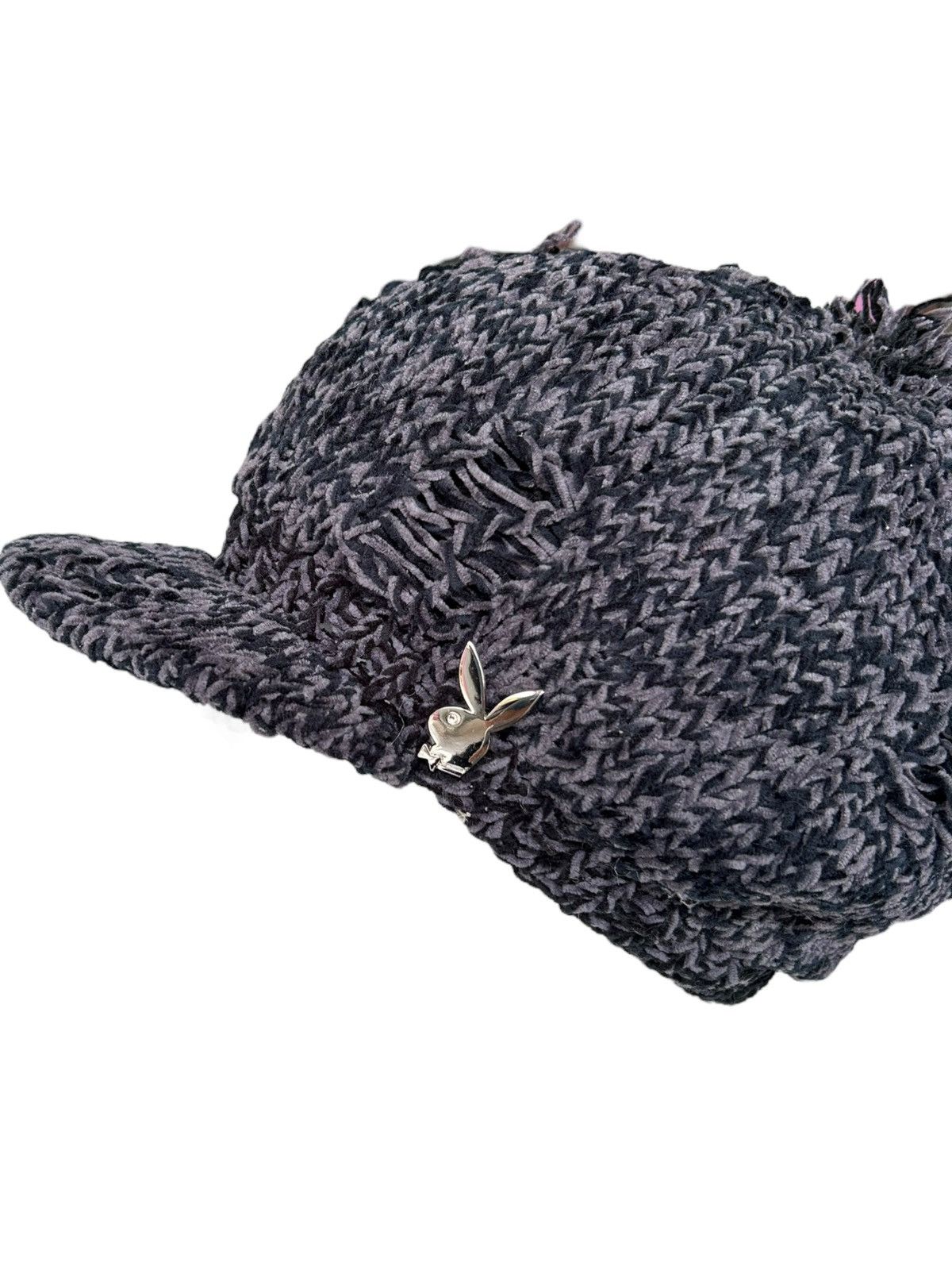 Japanese Brand × Kapital × Vintage Playboy Distressed Design Crochet Knitt Hats Rare ☠️☠️ Size ONE SIZE - 2 Thumbnail