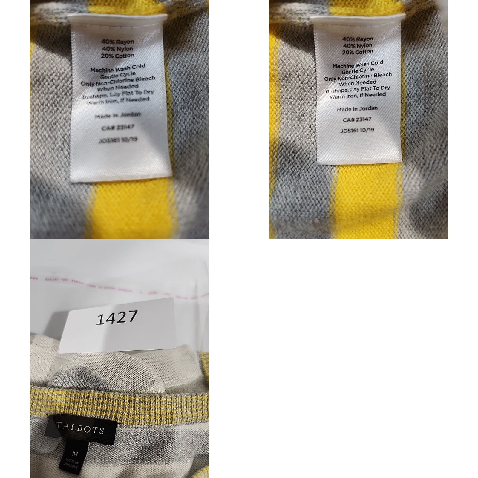 Talbots Talbots Sweater Stripe 3/4 Sleeves Crew Neck Multicolor Knit All Seasons Ladies M Regular Size M / US 6-8 / IT 42-44 - 9 Thumbnail