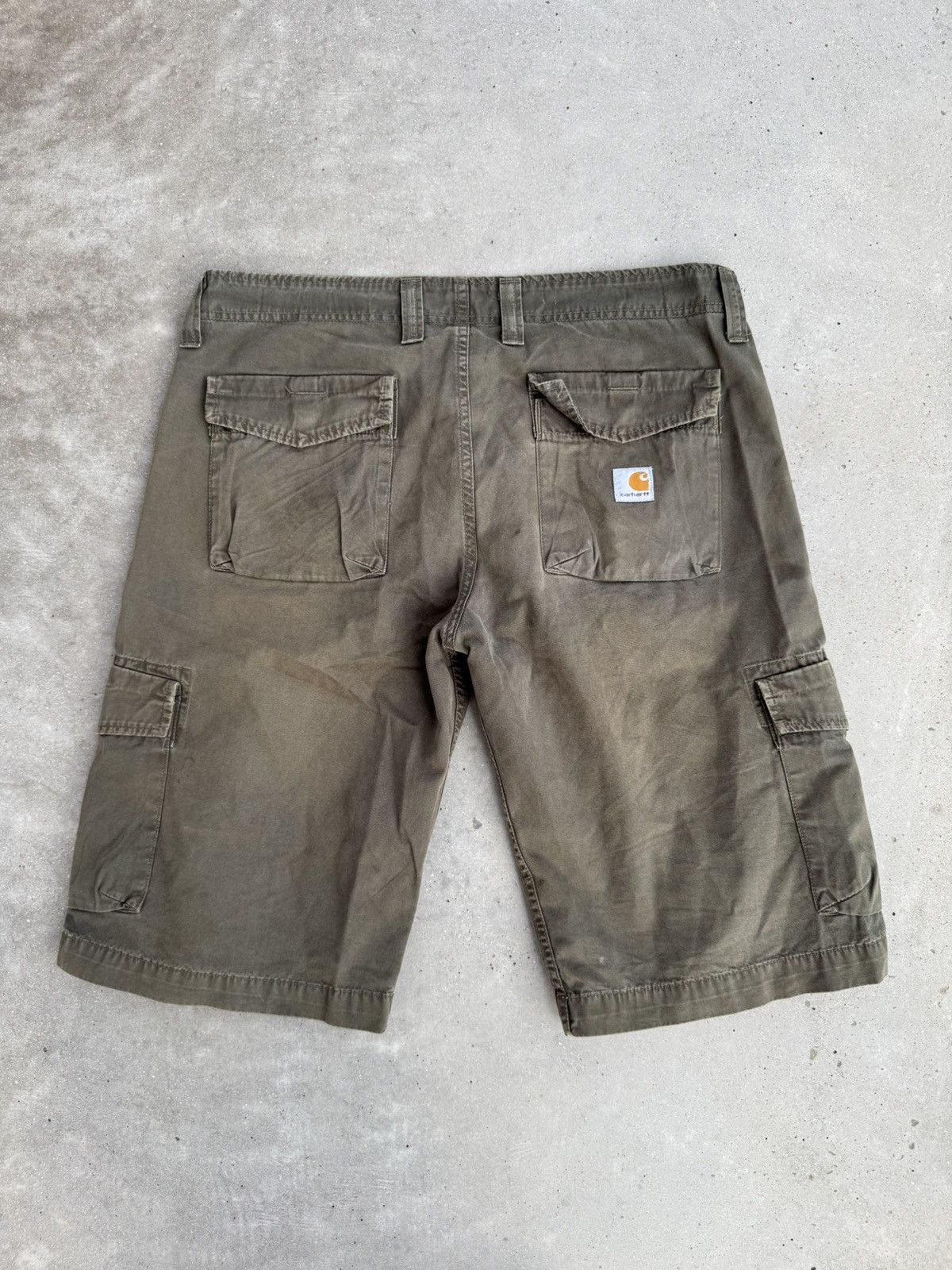 Carhartt × Carhartt Wip × Vintage Vintage washed Carhartt Bermuda Shorts Tactical Pants Size US 32 / EU 48 - 1 Thumbnail