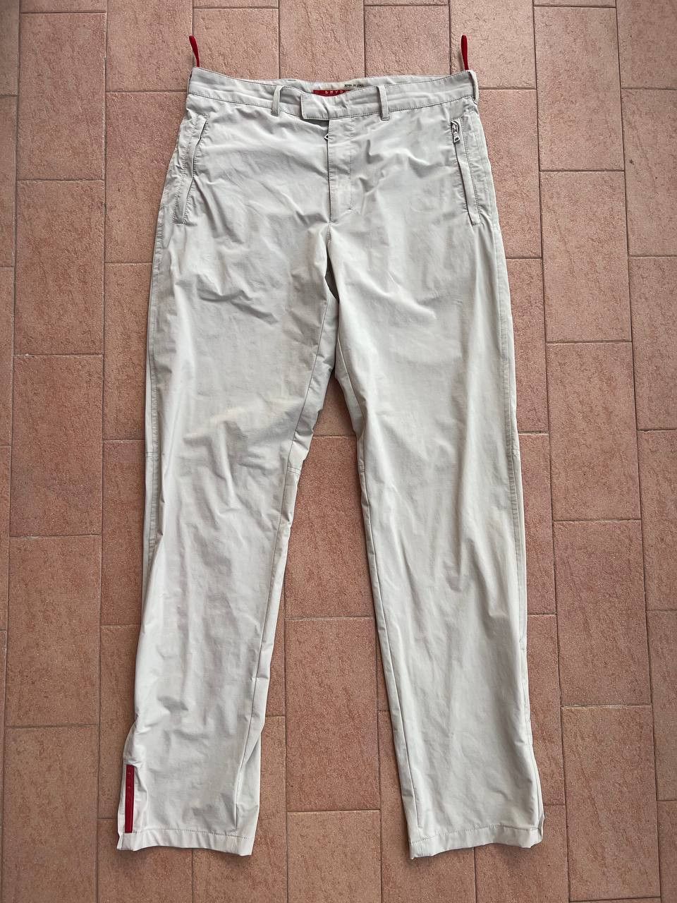 Prada Nylon Chino Pants size 50 Red Tab