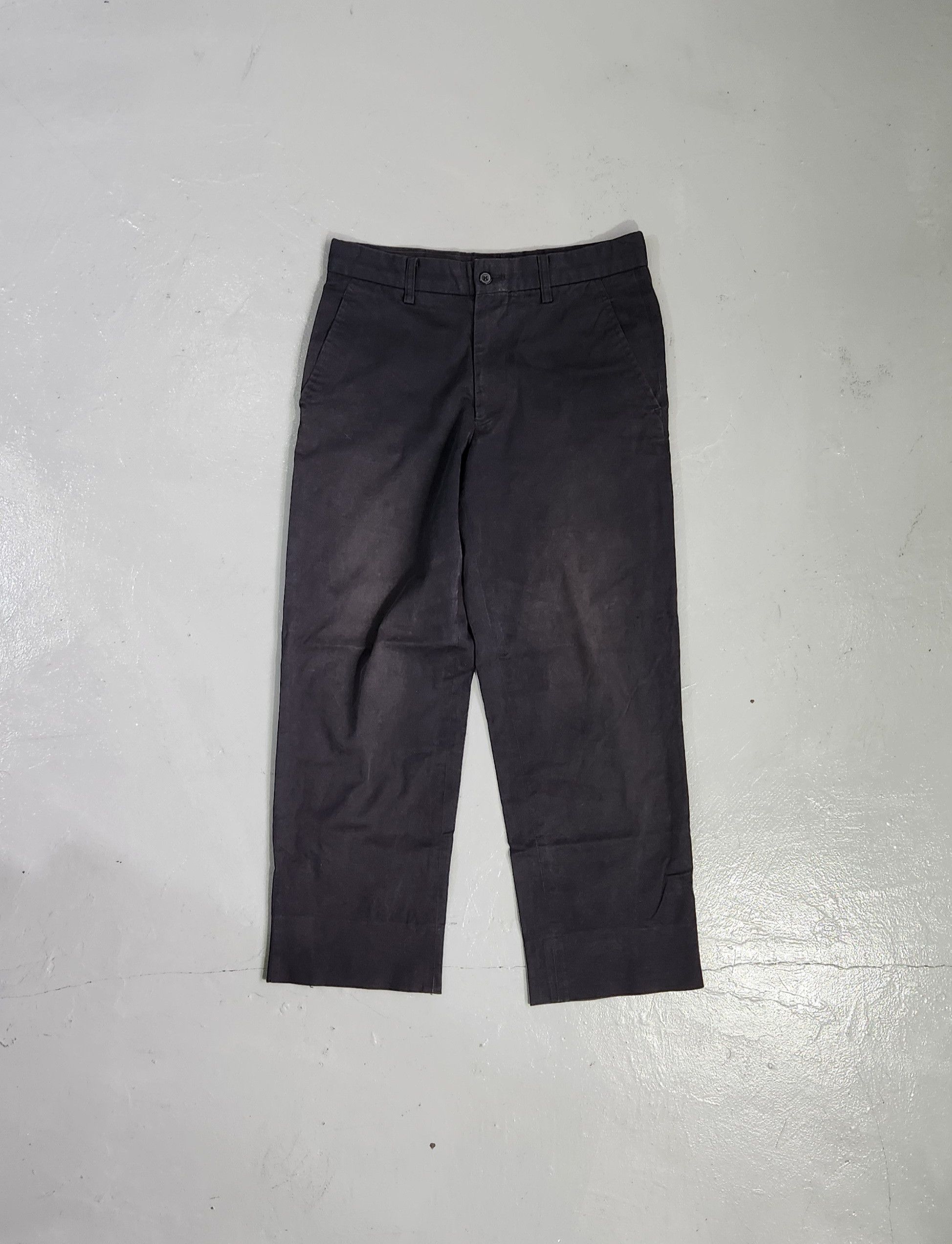 Issey miyake early 2000s cotton faded black trousers