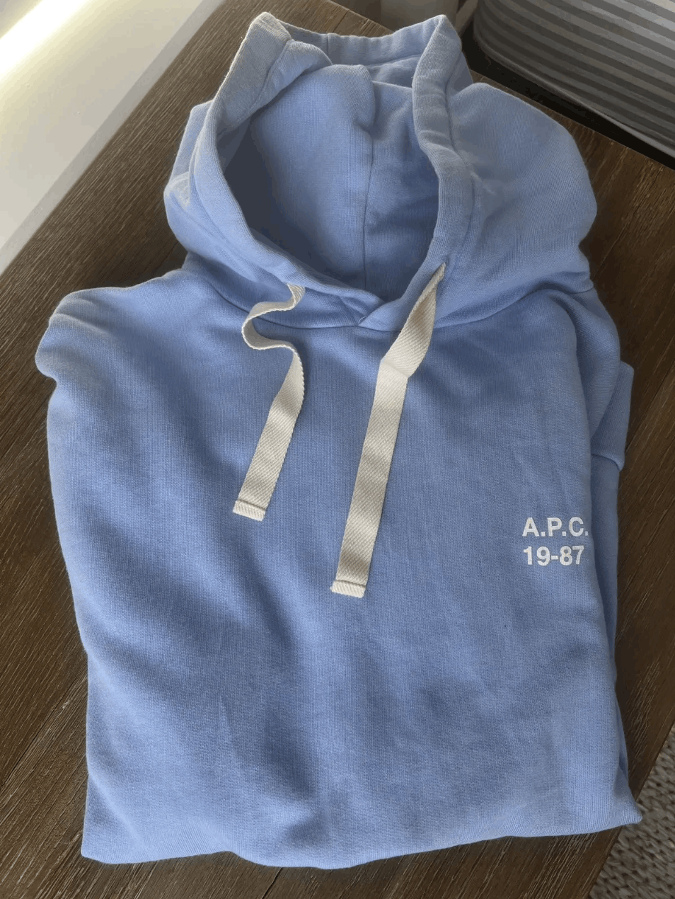 A.P.C. APC Logo Hoodie in Light Blue Size US M / EU 48-50 / 2 - 3 Thumbnail