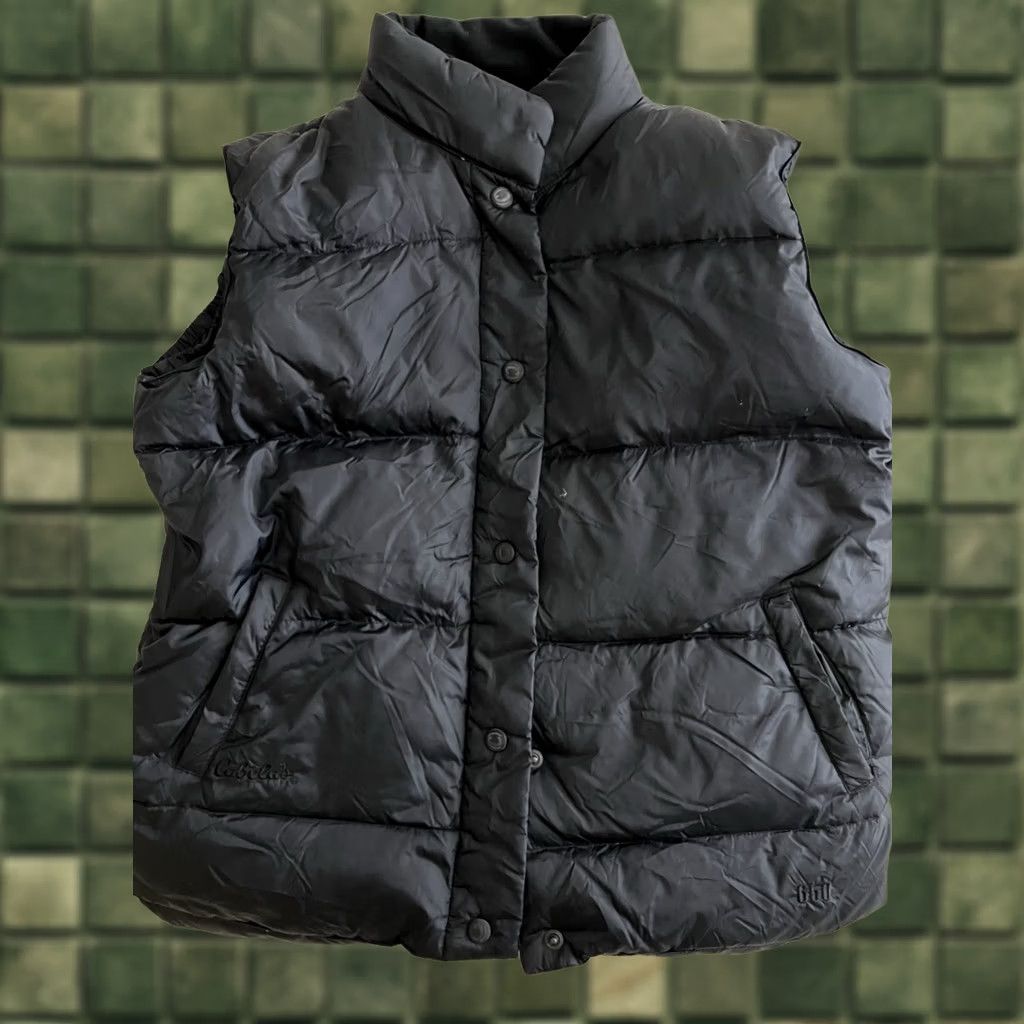 Vintage Cabela's Vest Womens Medium Black Premier Northern Goose Down Outerwear Puffer Vest with Pockets Size M / US 6-8 / IT 42-44 - 1 Thumbnail